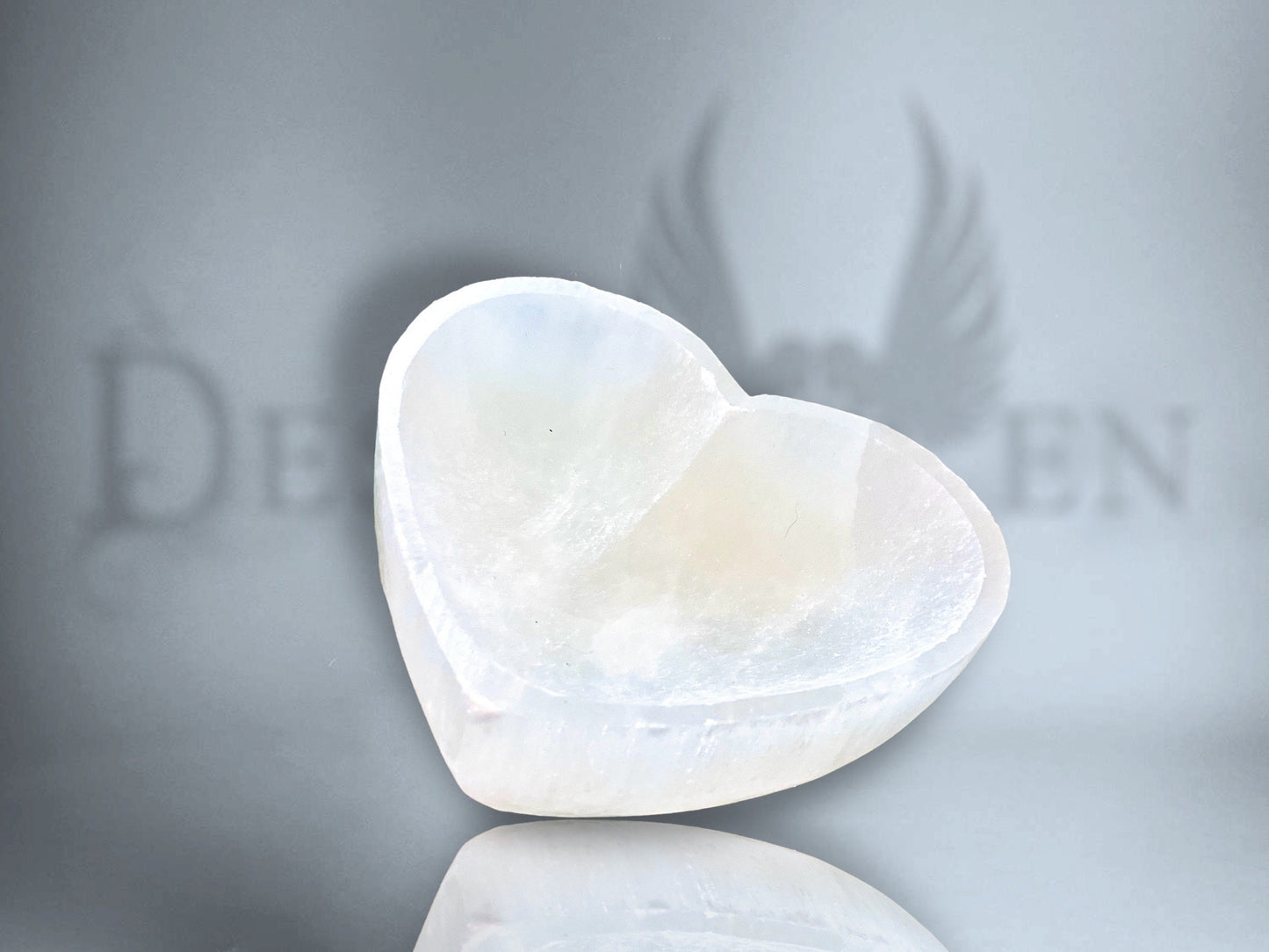 Selenite heart bowl