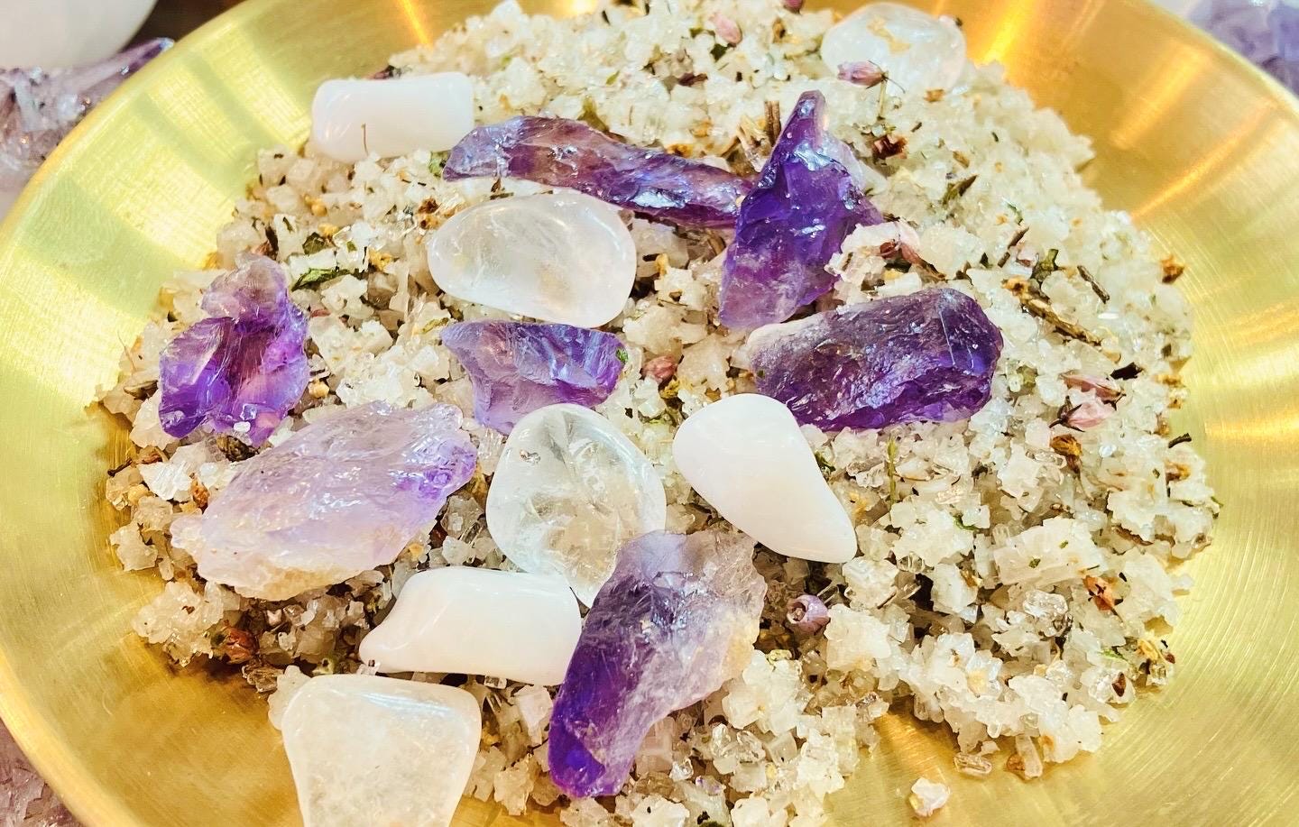 Magic salts ritual shower anchoring