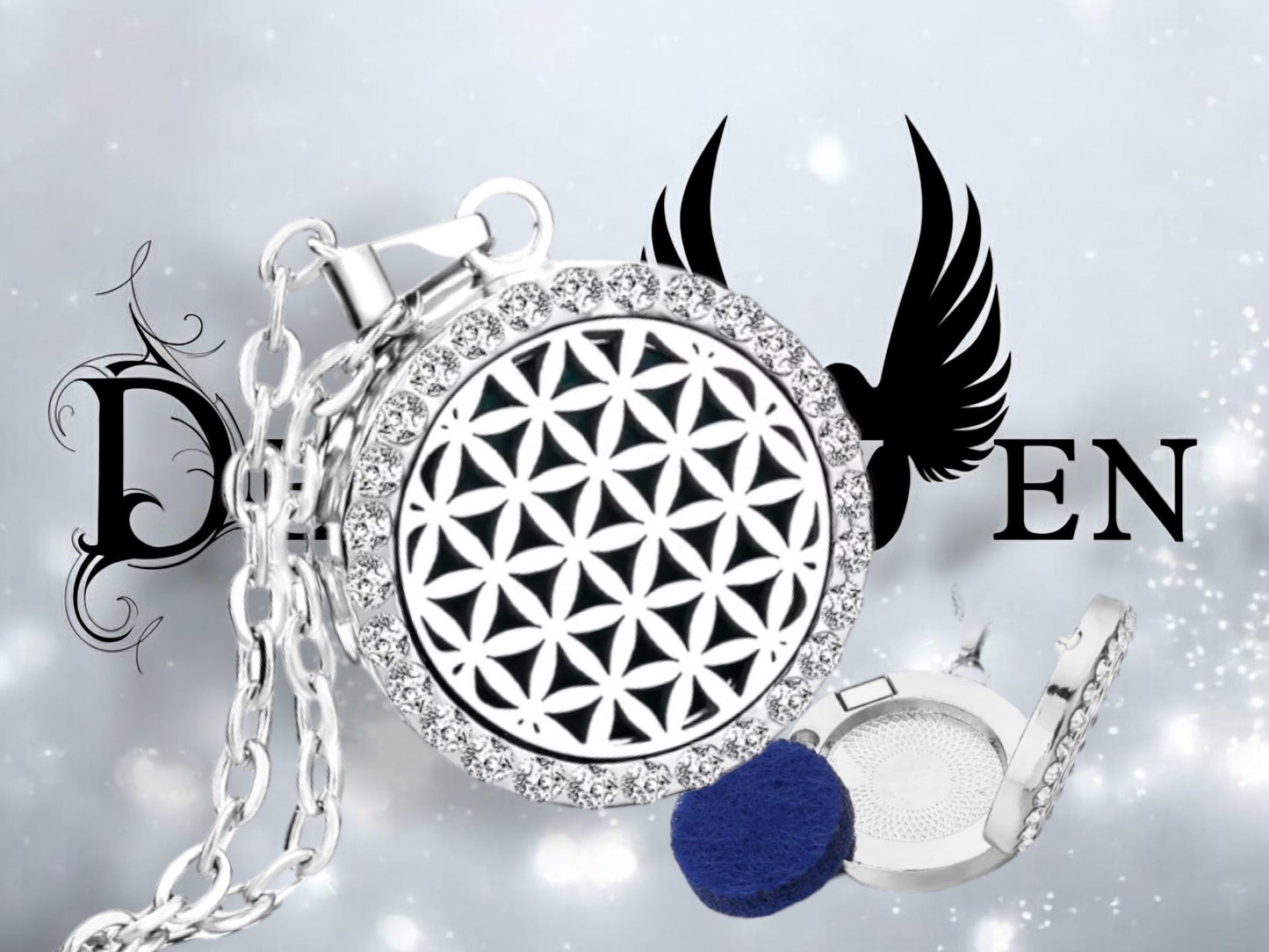 Flower of Life essential oil diffuser pendant