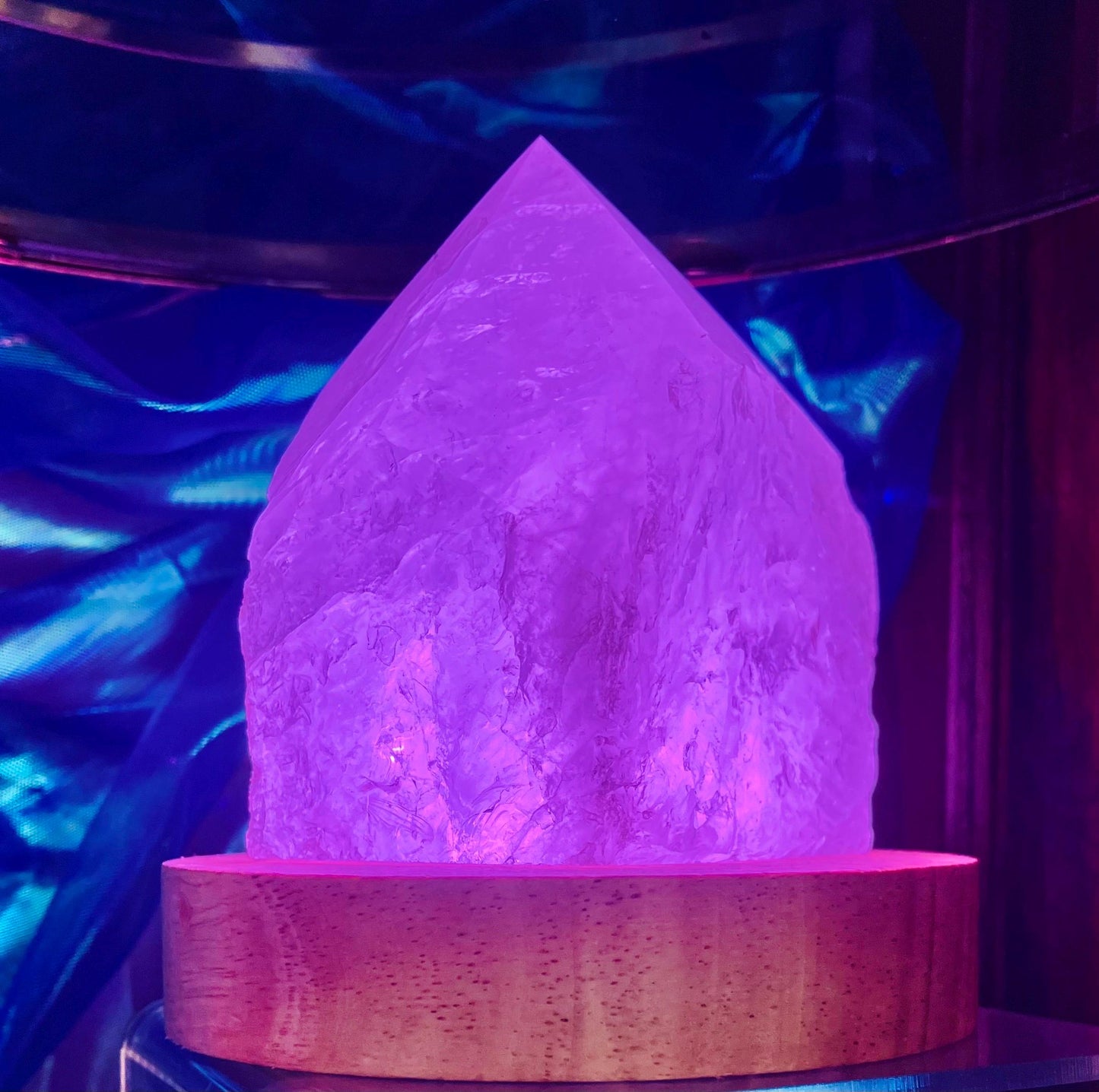 Semi-raw Rock Crystal Point Lamp