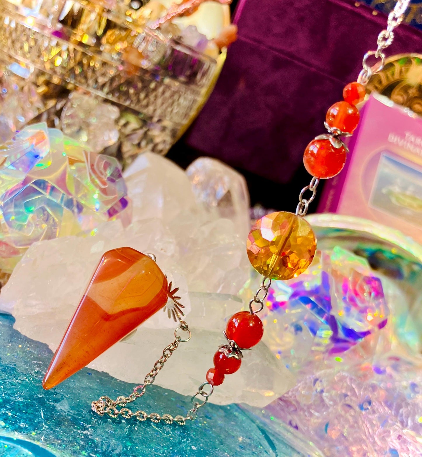 Carnelian pendulum