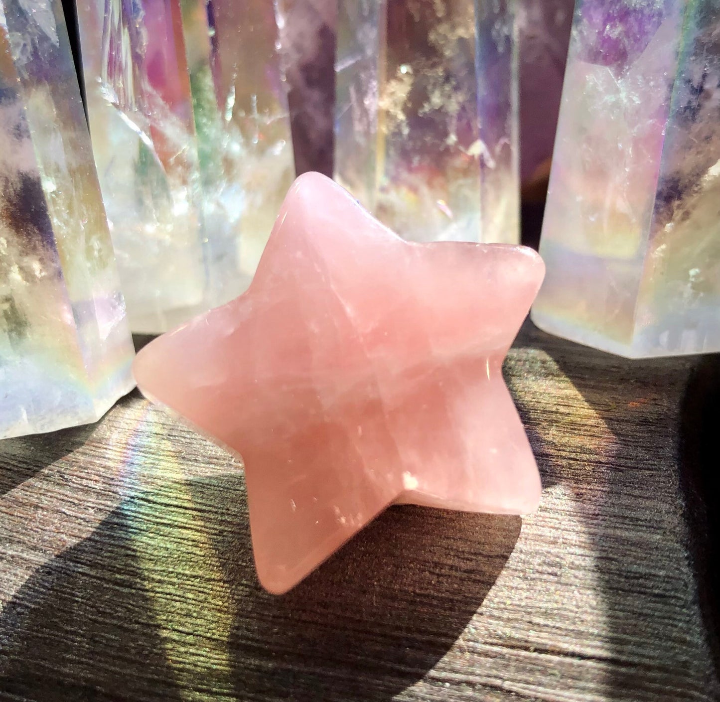Rose quartz star