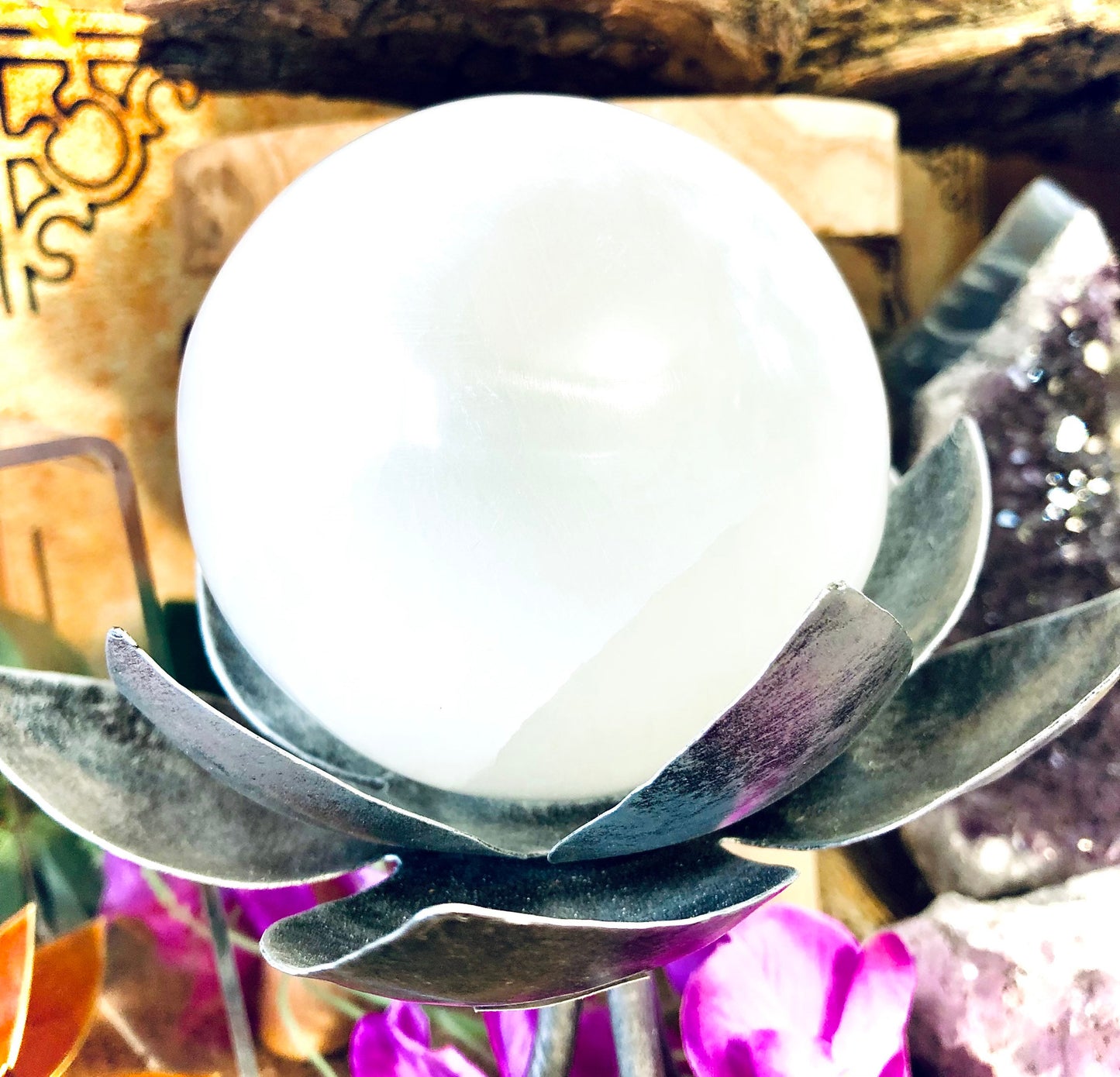 lampe en Sphère de sélénite