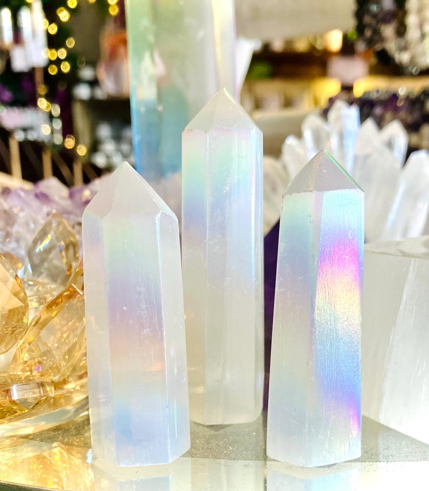 Selenite aura tip