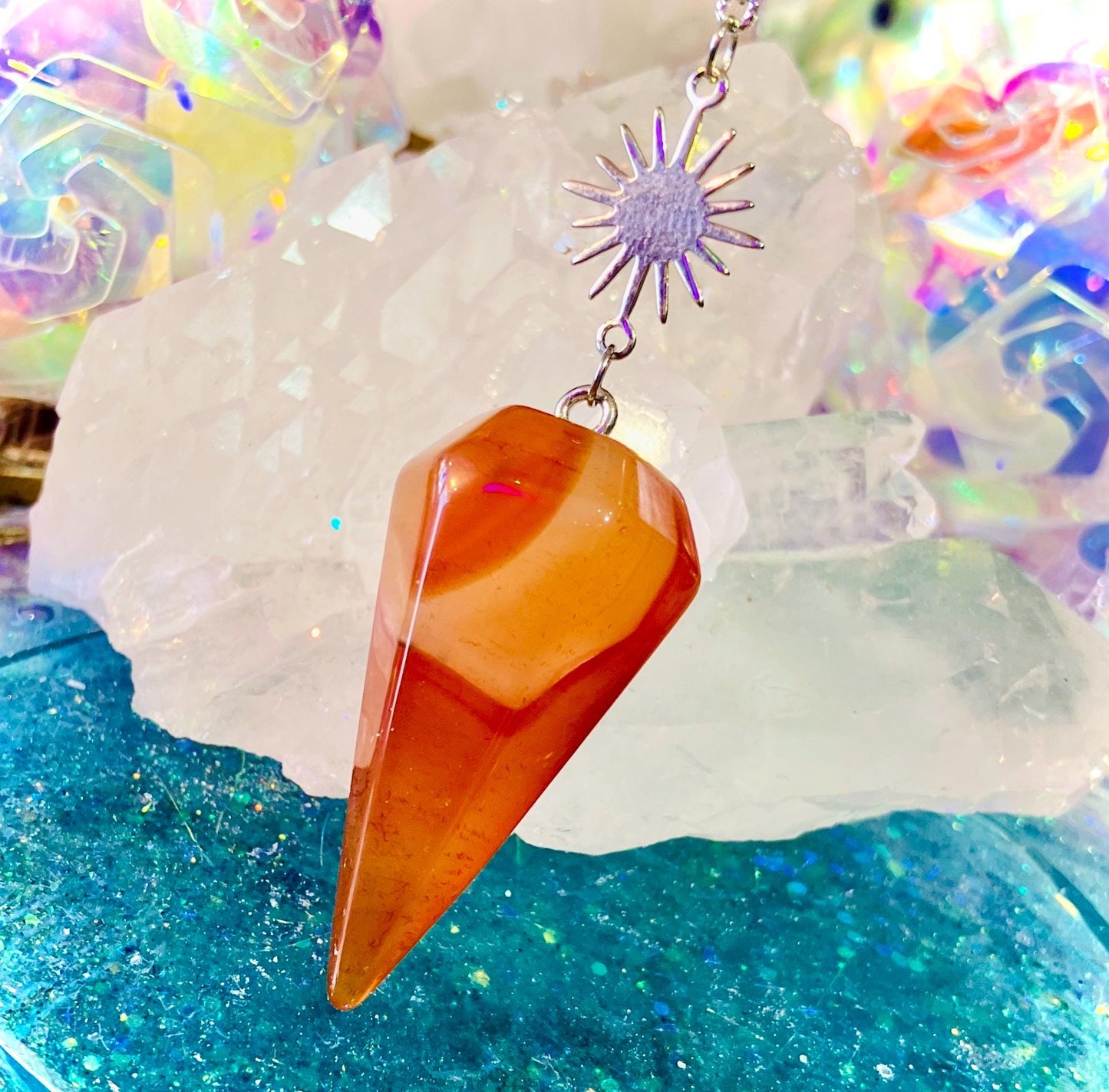 Carnelian pendulum