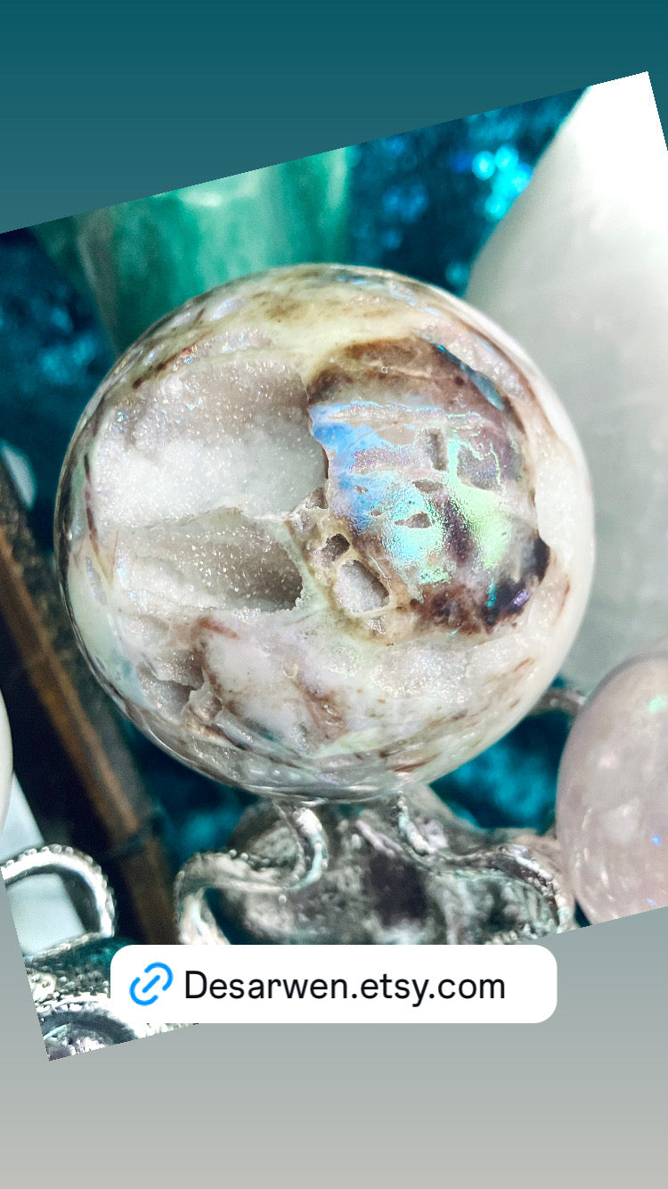 Rock crystal sphere