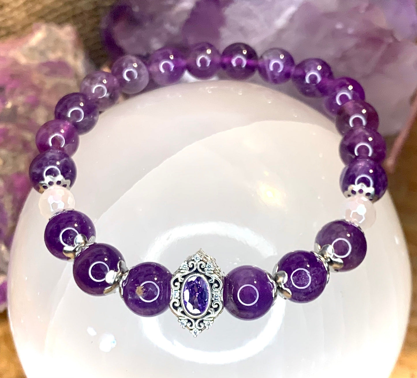 Amethyst purification and soothing bracelet