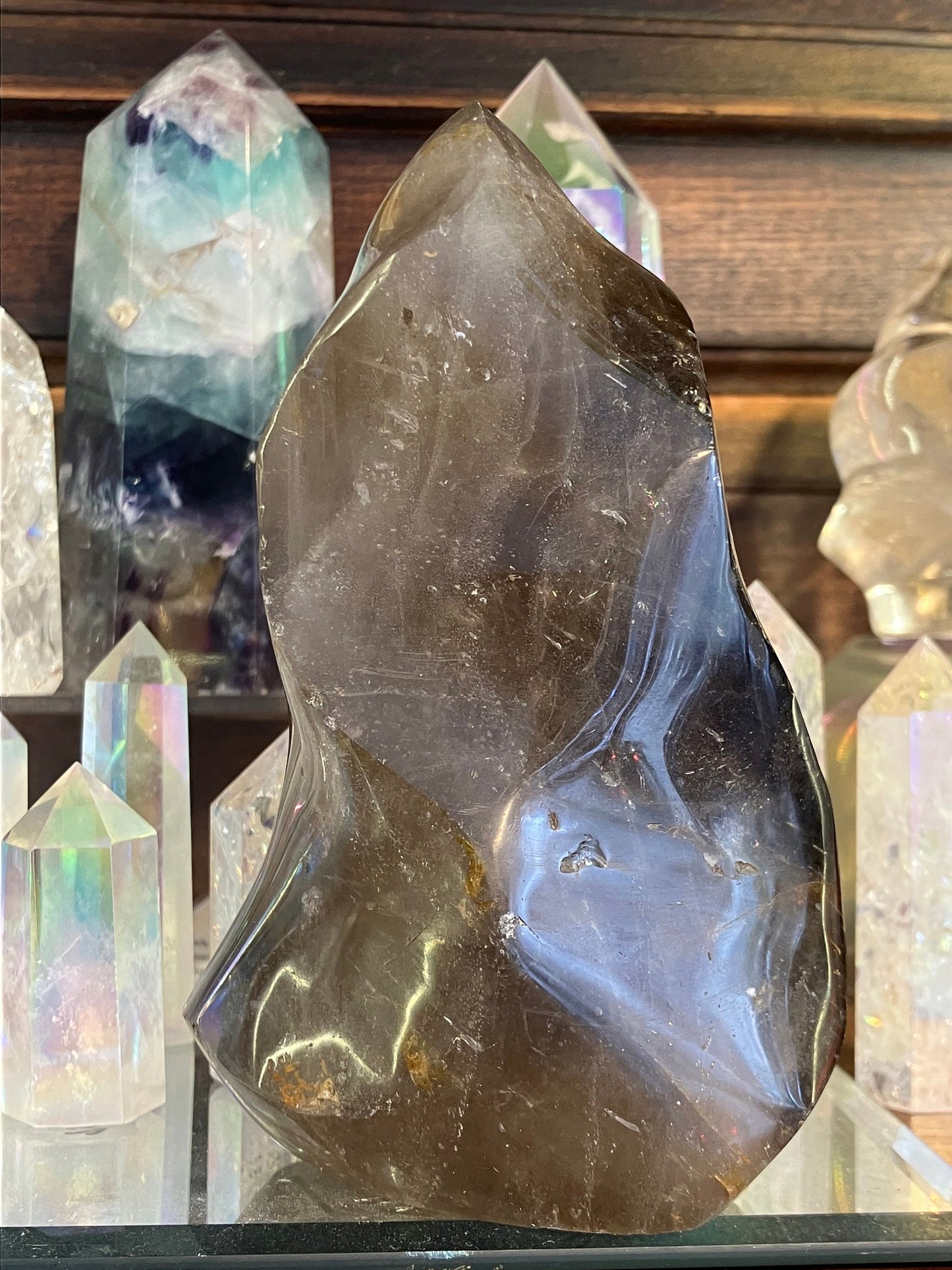 Smoked quartz flame torch