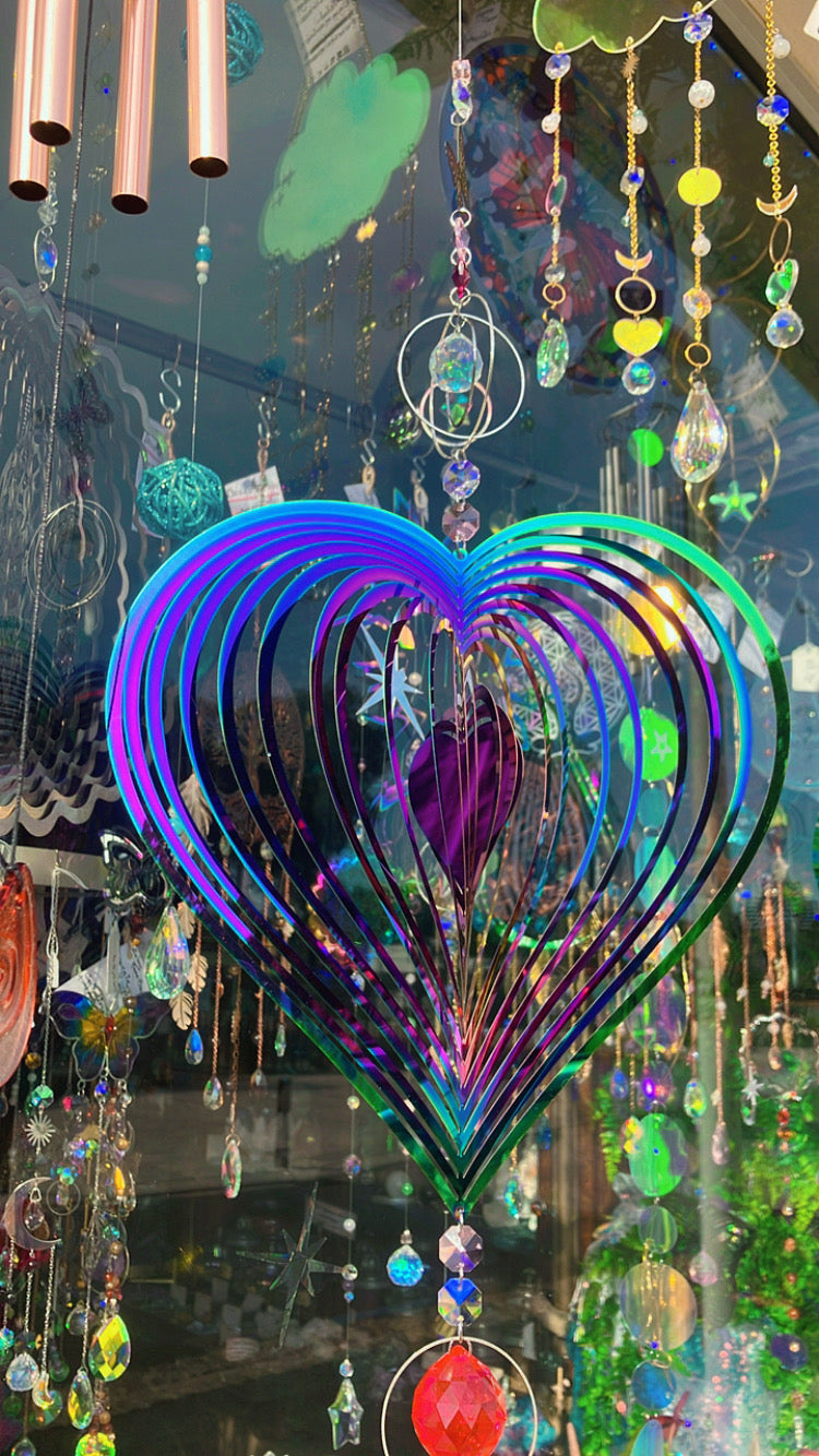 Regenbogen Großer Hypnotischer Kristall Aura Rosenquarz Amethyst