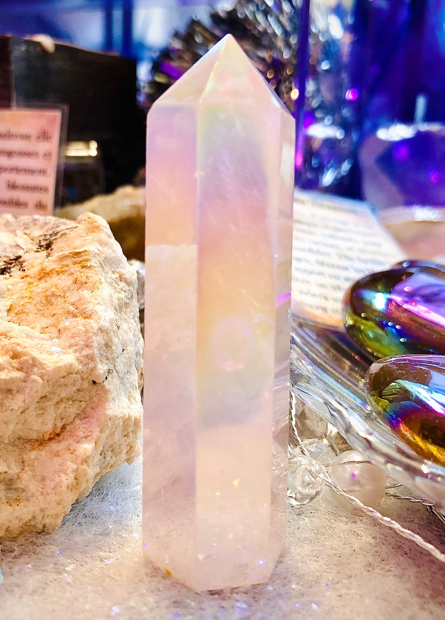 Rose quartz aura point