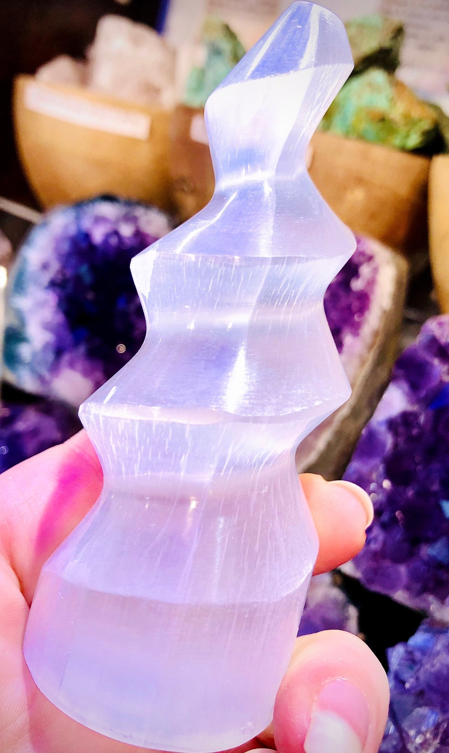 Unicorn Horn Selenite Spiral