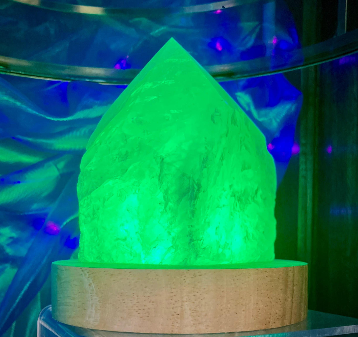 Semi-raw Rock Crystal Point Lamp