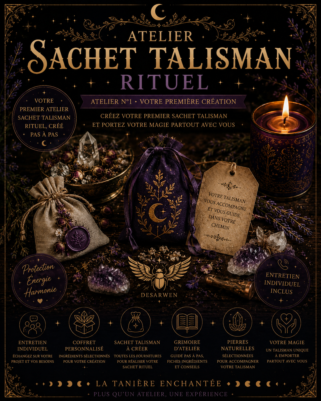 Atelier Sachet Talisman Initiation Niveau 1