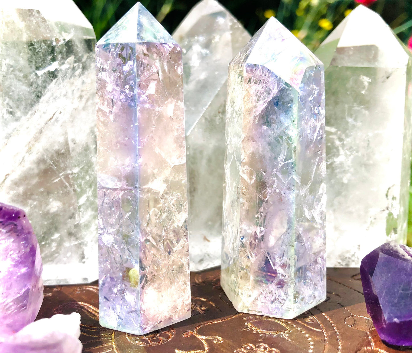Crackle Angel Aura Crystal Point