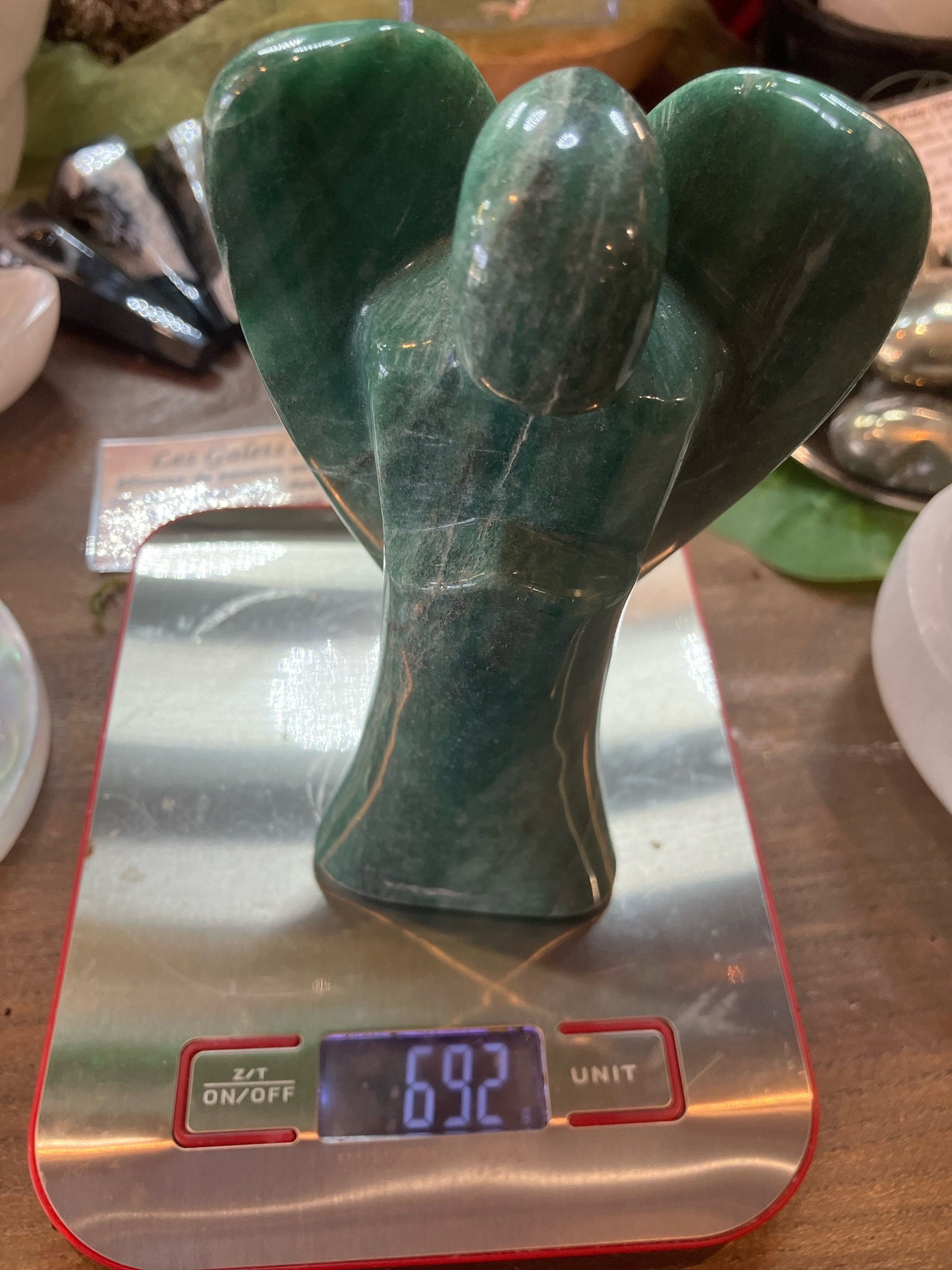 Large Green Aventurine Guardian Angel