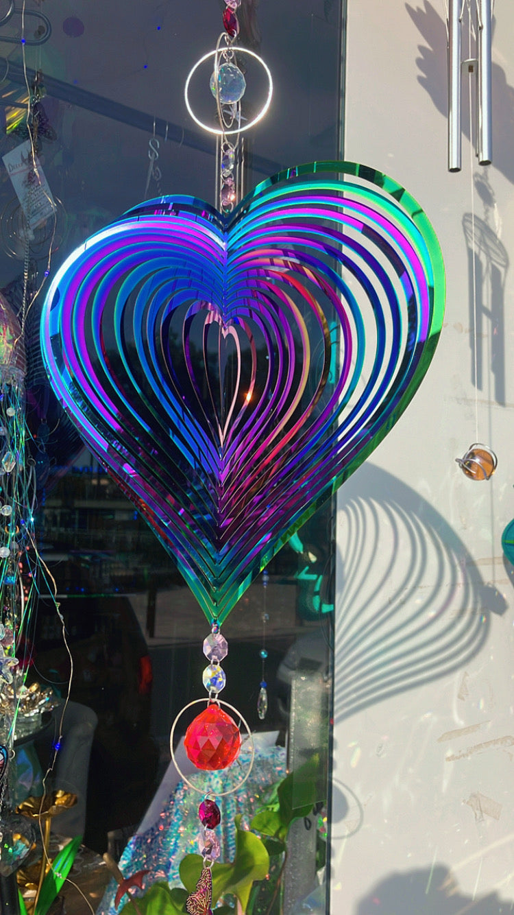 Regenbogen Großer Hypnotischer Kristall Aura Rosenquarz Amethyst