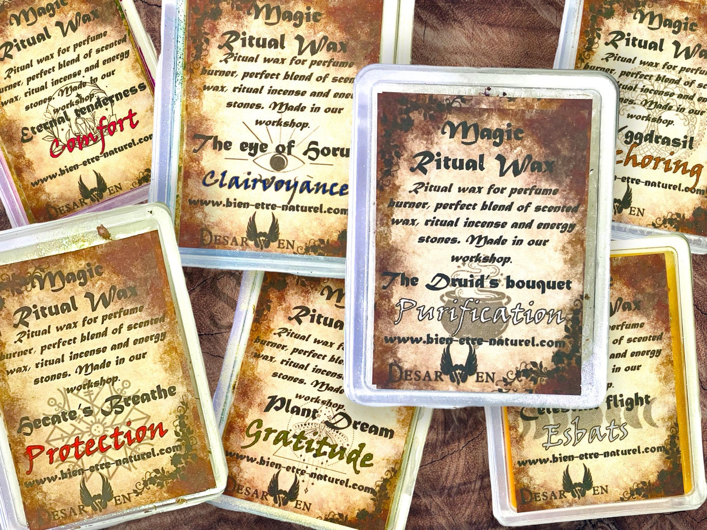 Ritual wax Tablet format for magic ritual perfume burner