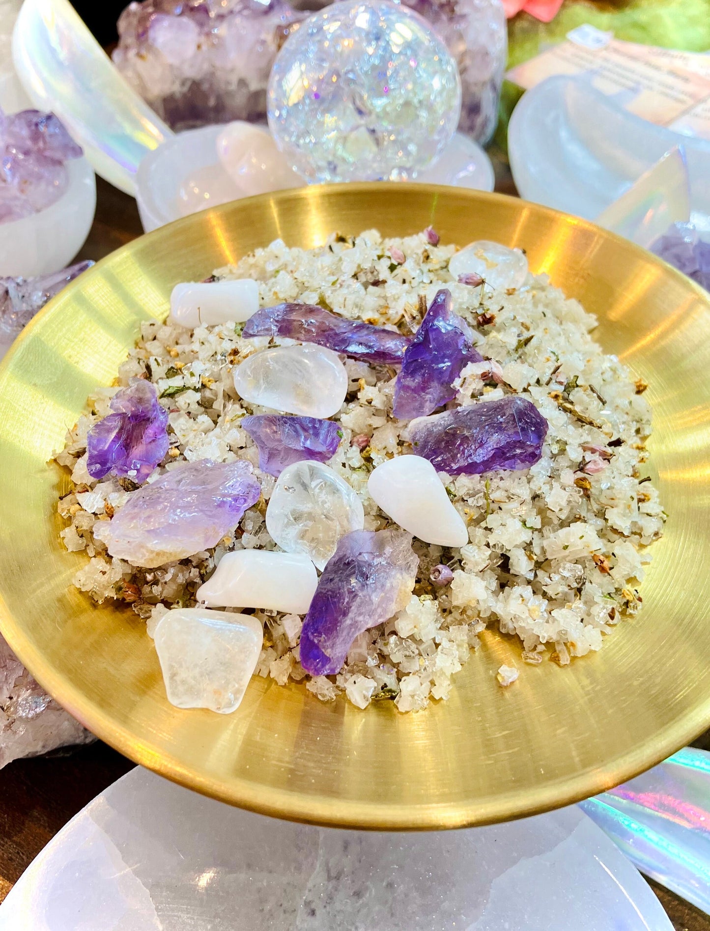 Magic salts ritual shower purification