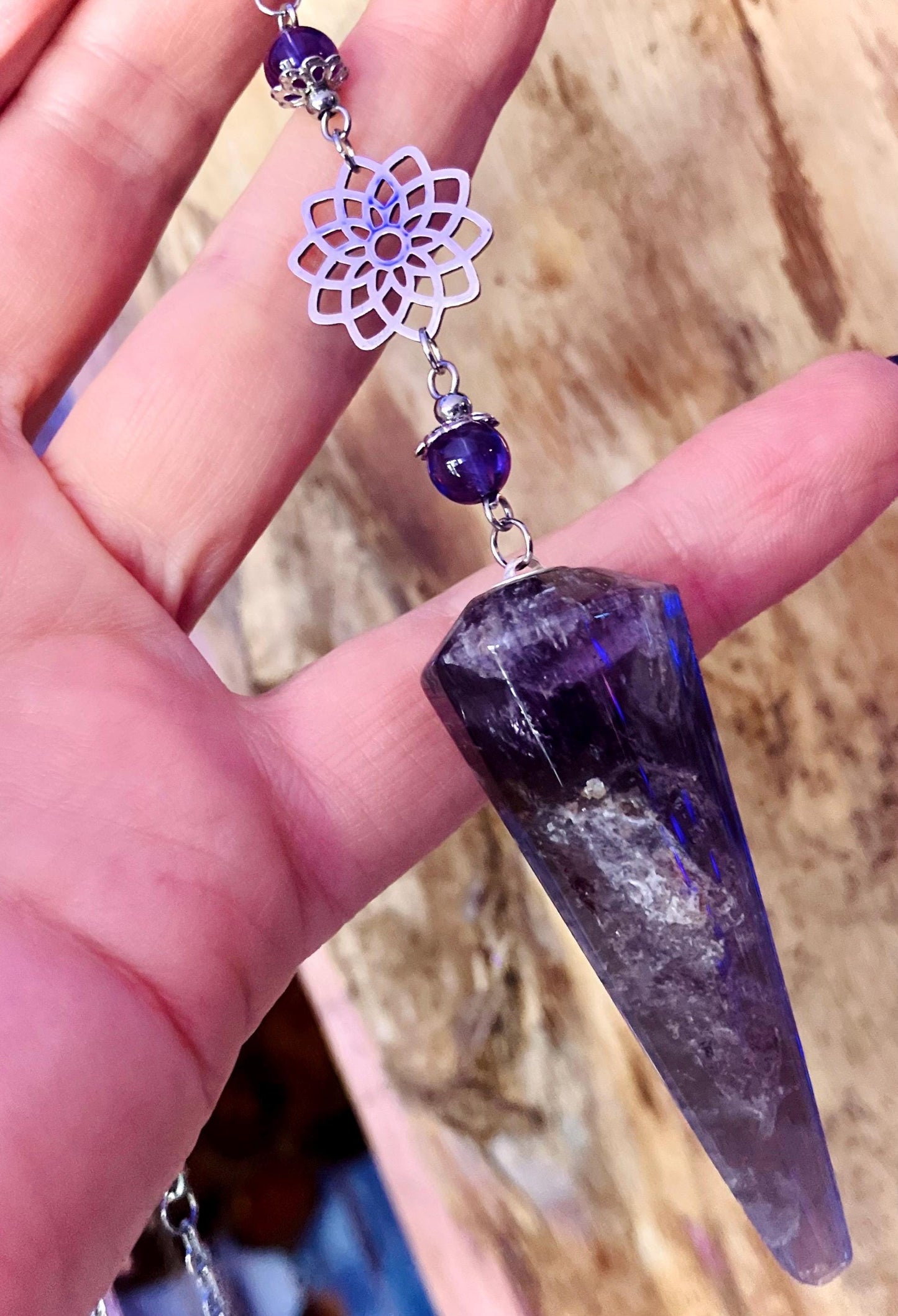 Iolite point pendulum