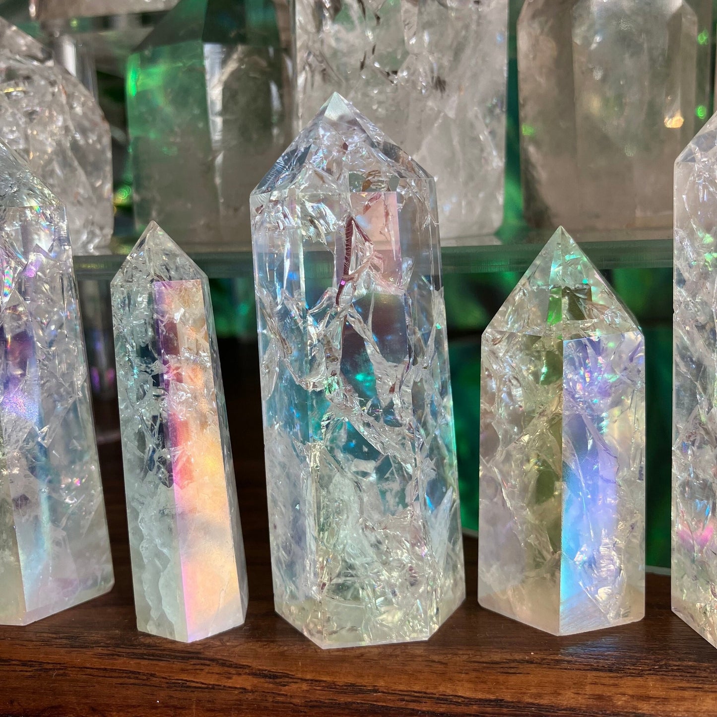 Crackle Angel Aura Crystal Point