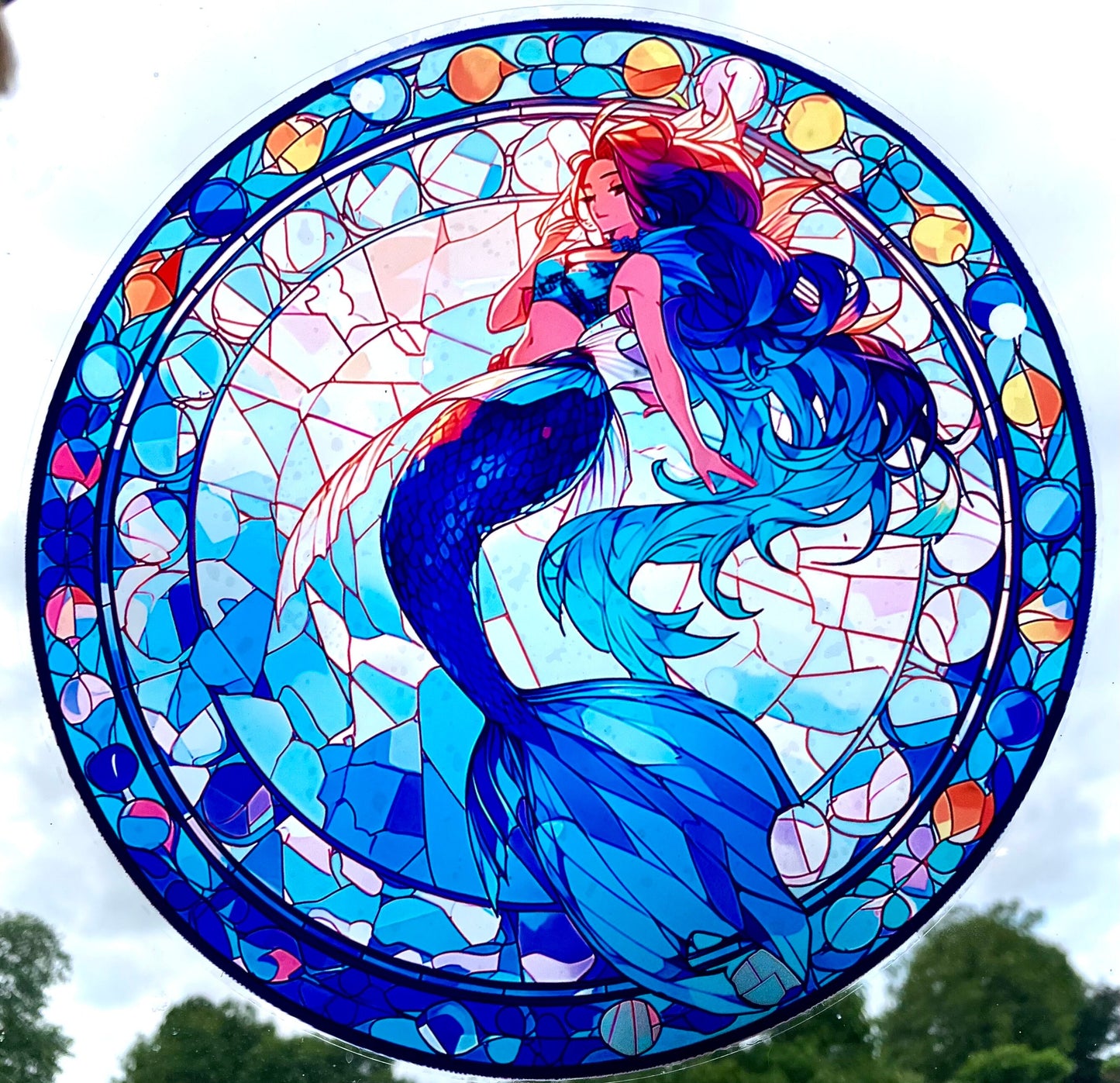 electrostatic sticker mermaid turtle seahorse octopus