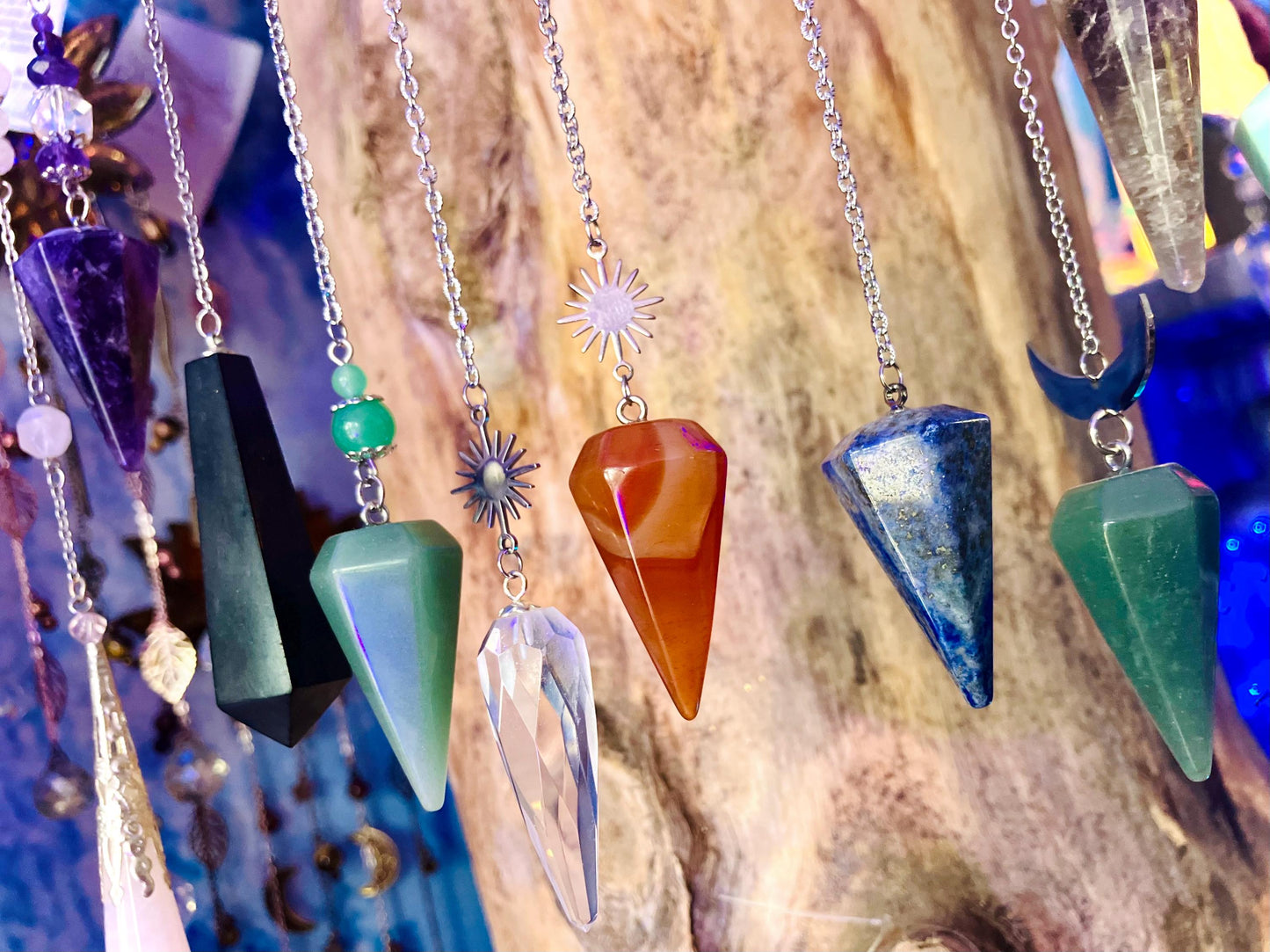 Iolite point pendulum