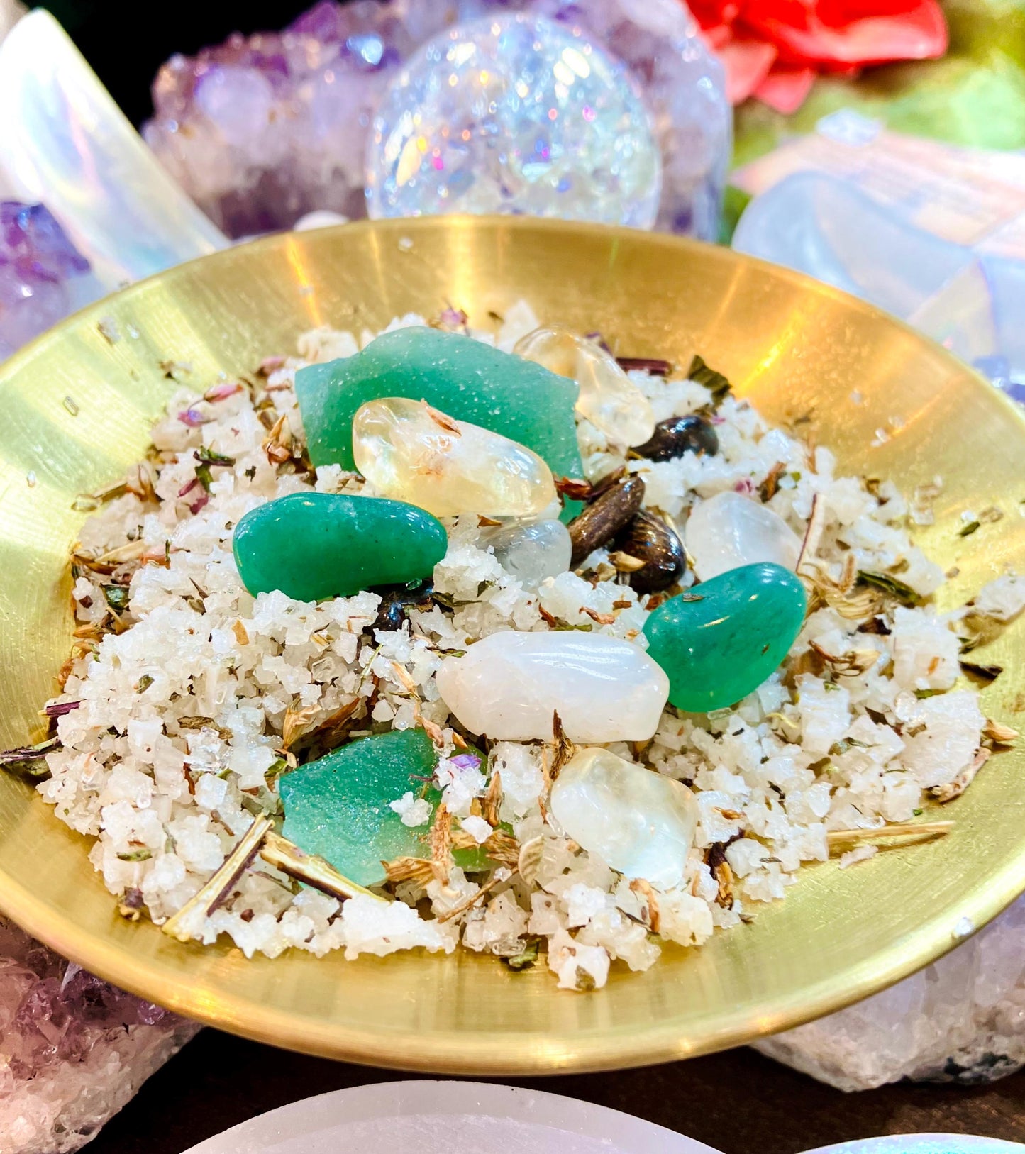 Magic salts ritual shower anchoring
