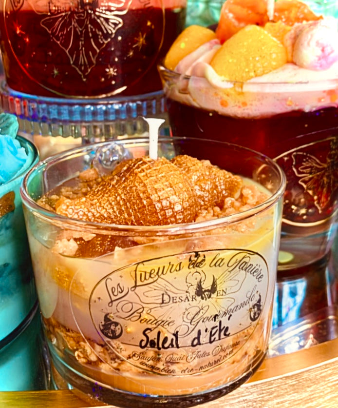 Bougie soleil d’été caramel monoi taille S