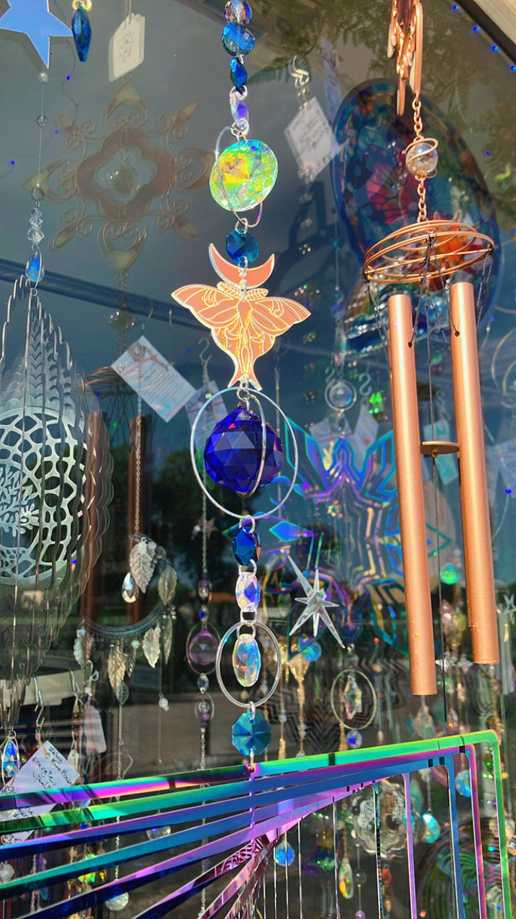 Regenbogen Großer Hypnotischer Kristall Aura Rosenquarz Amethyst