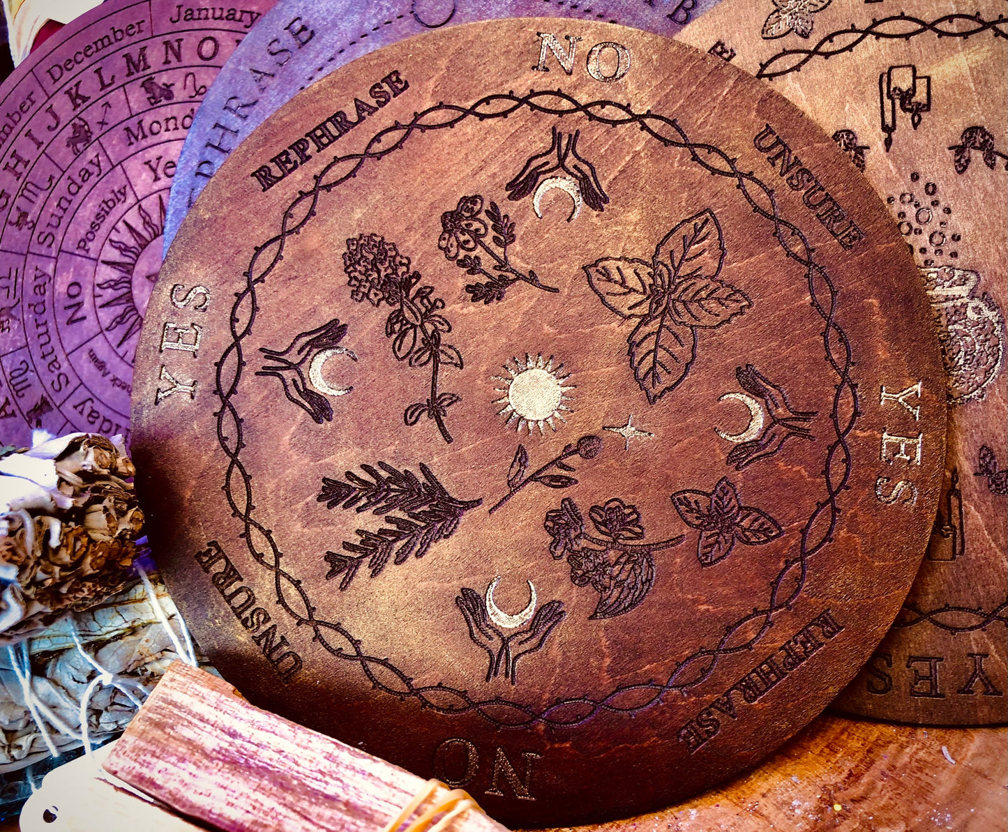 Wiccan pendulum board