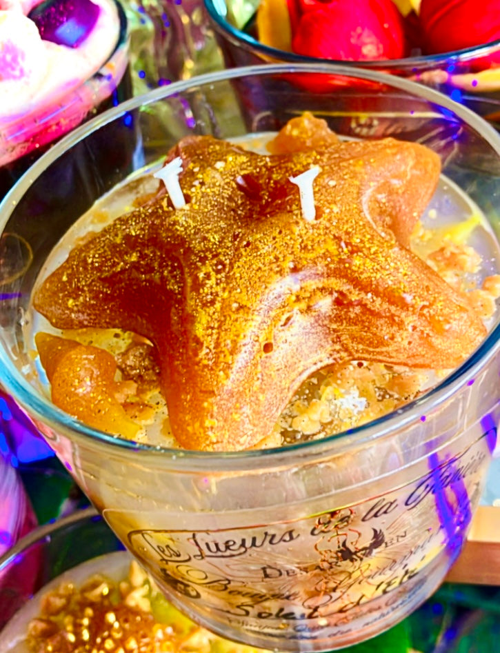 Bougie soleil d’été caramel monoi taille L