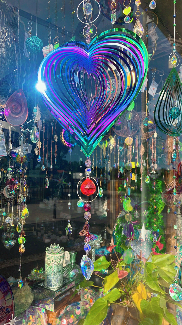 Regenbogen Großer Hypnotischer Kristall Aura Rosenquarz Amethyst