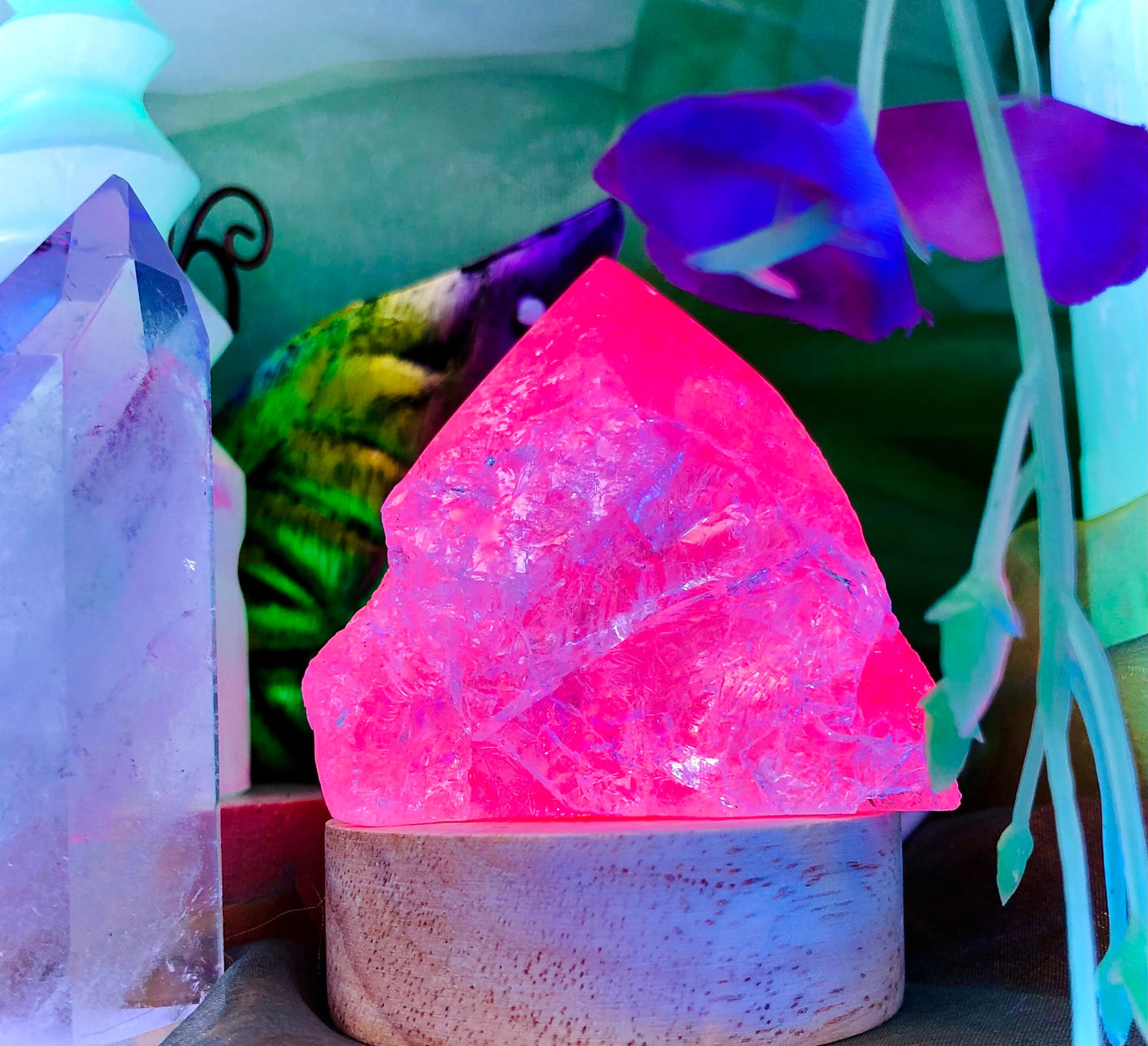 Semi-raw rock crystal points
