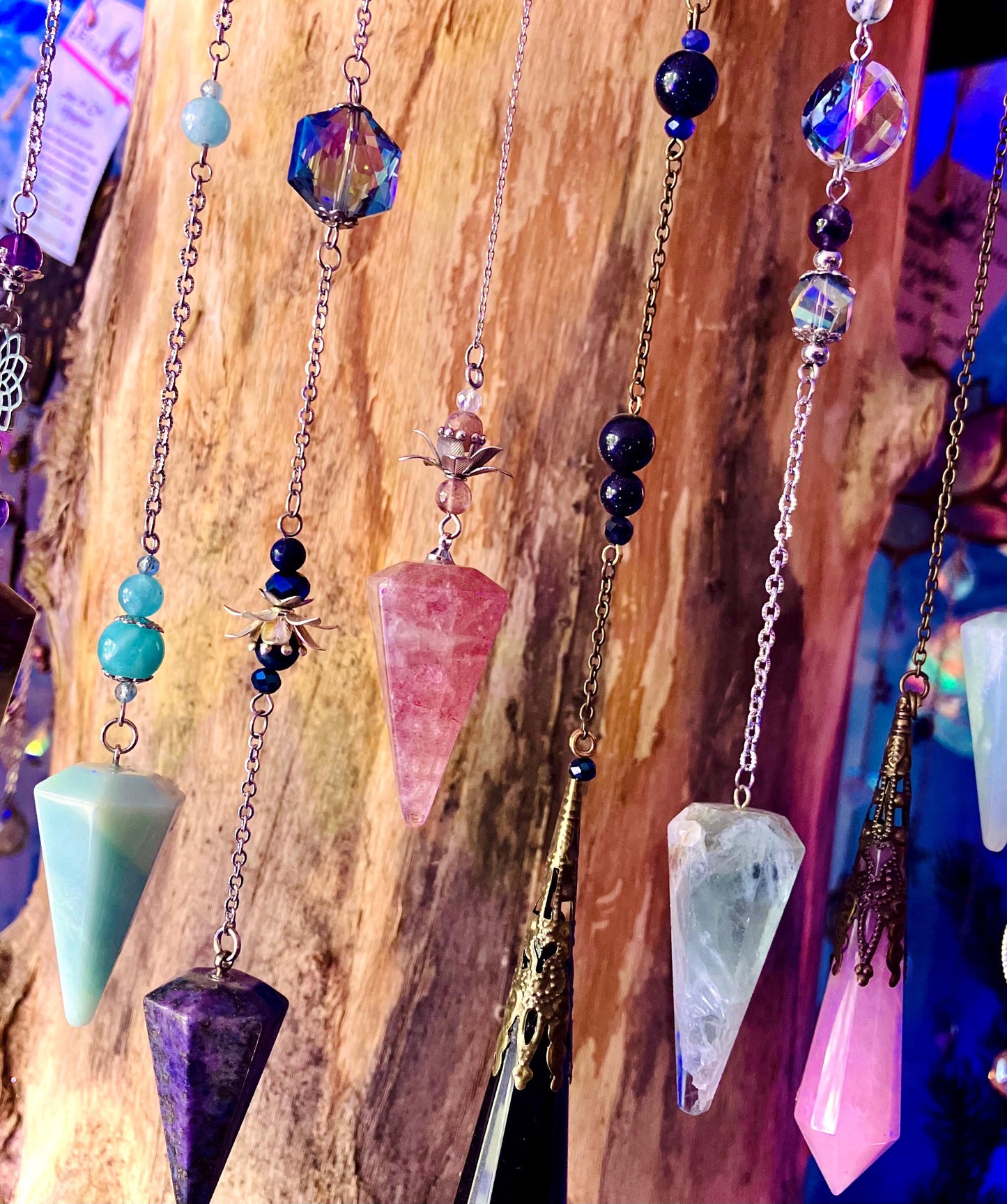 Iolite point pendulum