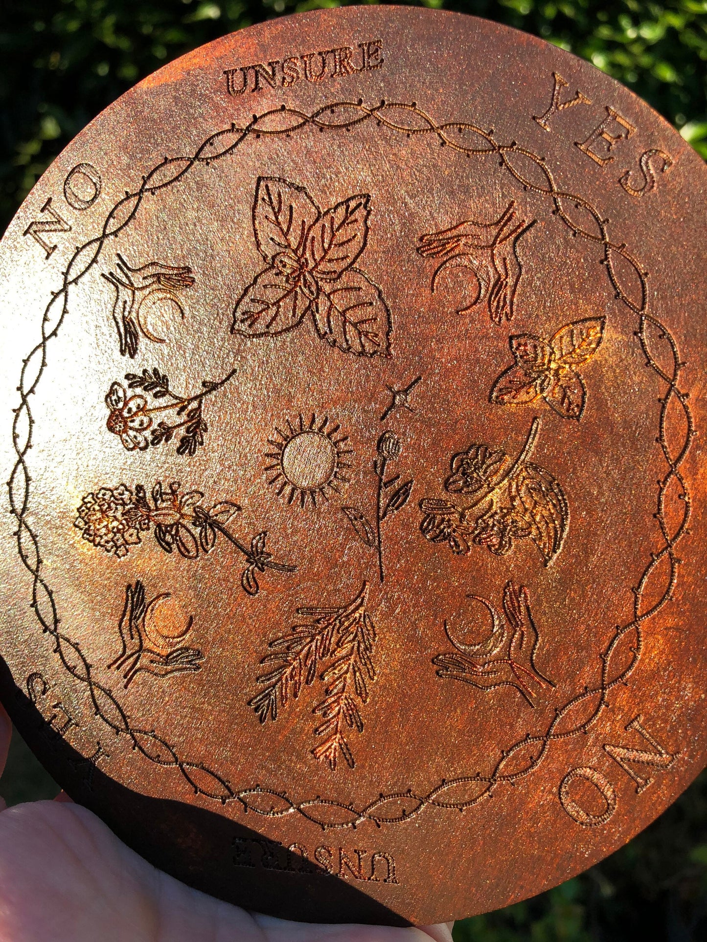 Wiccan pendulum board