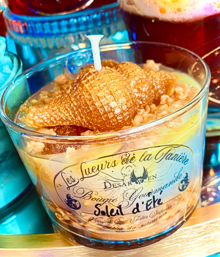 Bougie soleil d’été caramel monoi taille S