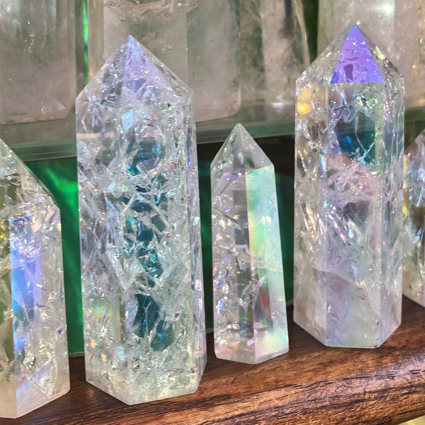 Crackle Angel Aura Crystal Point