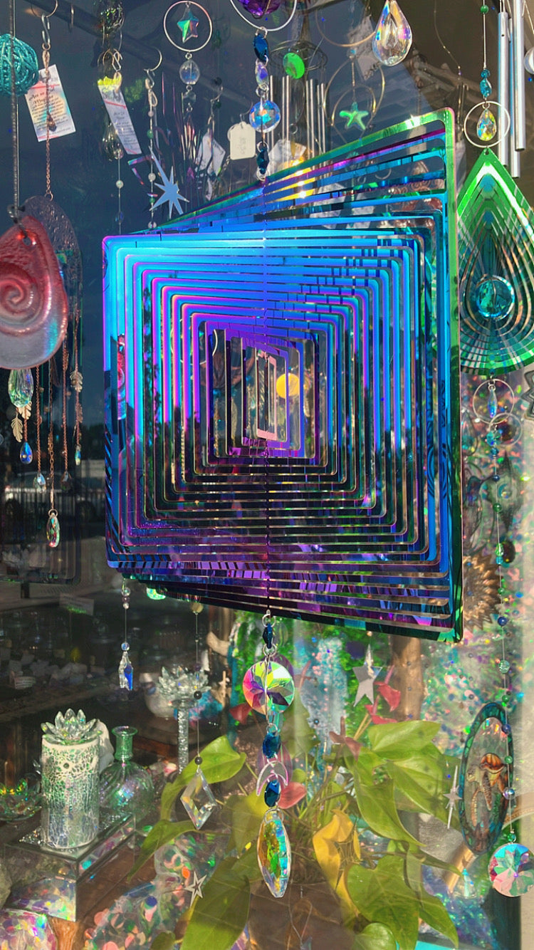 Regenbogen Großer Hypnotischer Kristall Aura Rosenquarz Amethyst