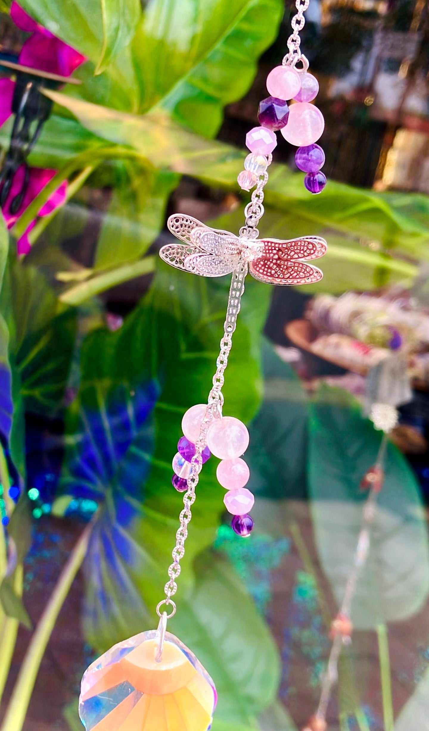 Regenbogen Schmetterling Rosenquarz Aura Engel Amethyst