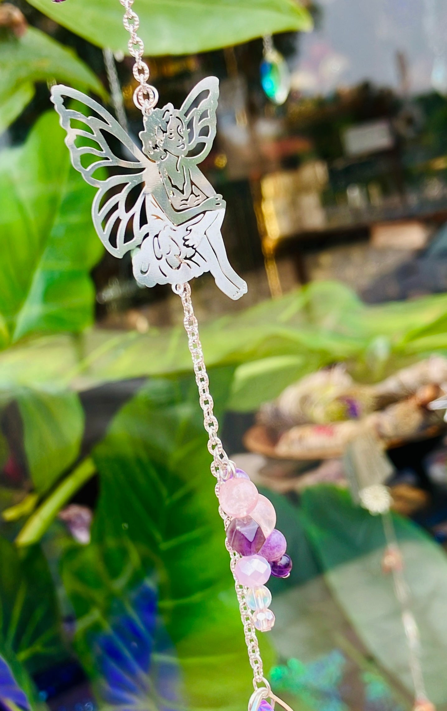 Regenbogen Schmetterling Rosenquarz Aura Engel Amethyst