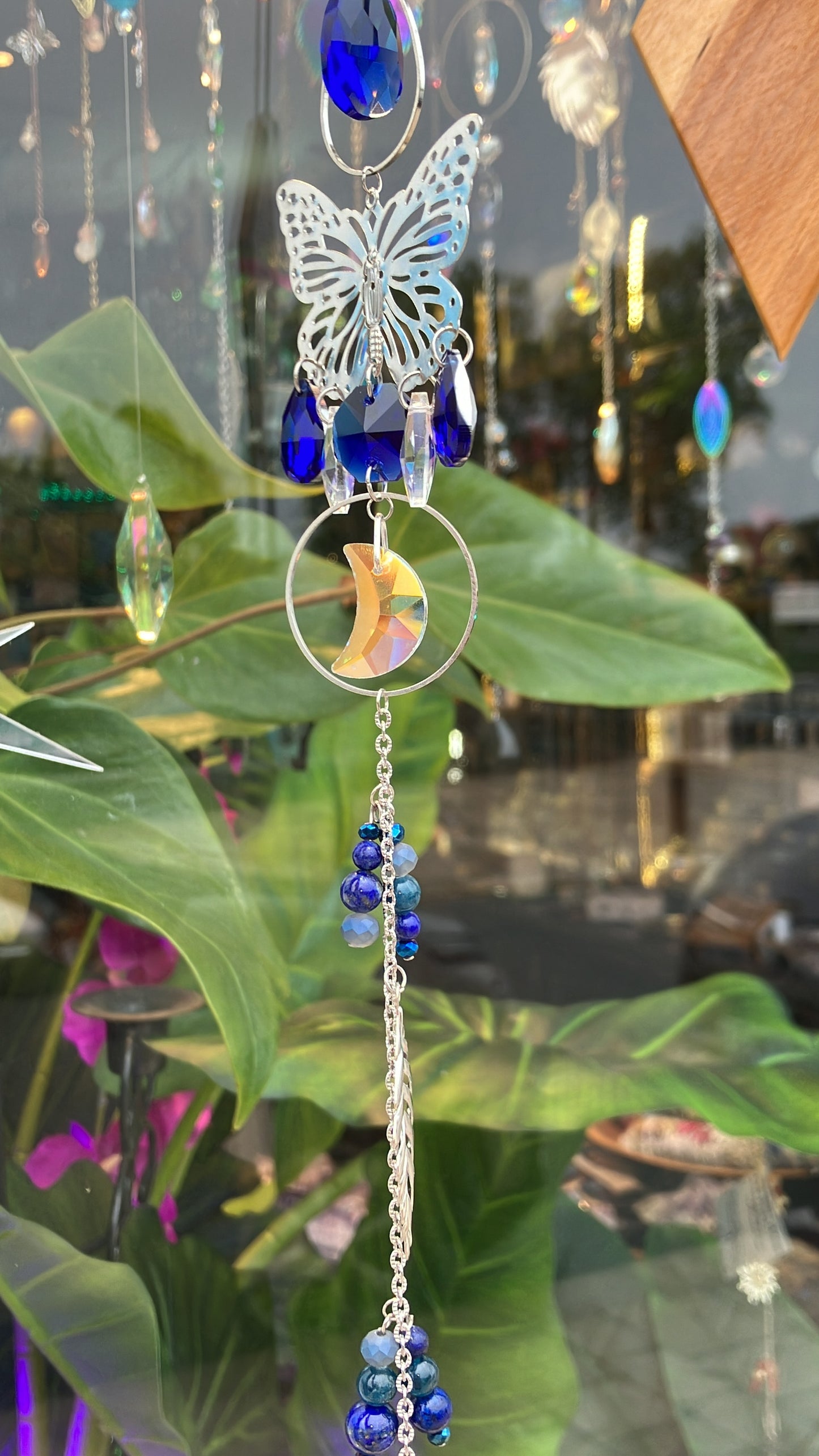 Regenbogen Schmetterling Lapislazuli Anti-Stress