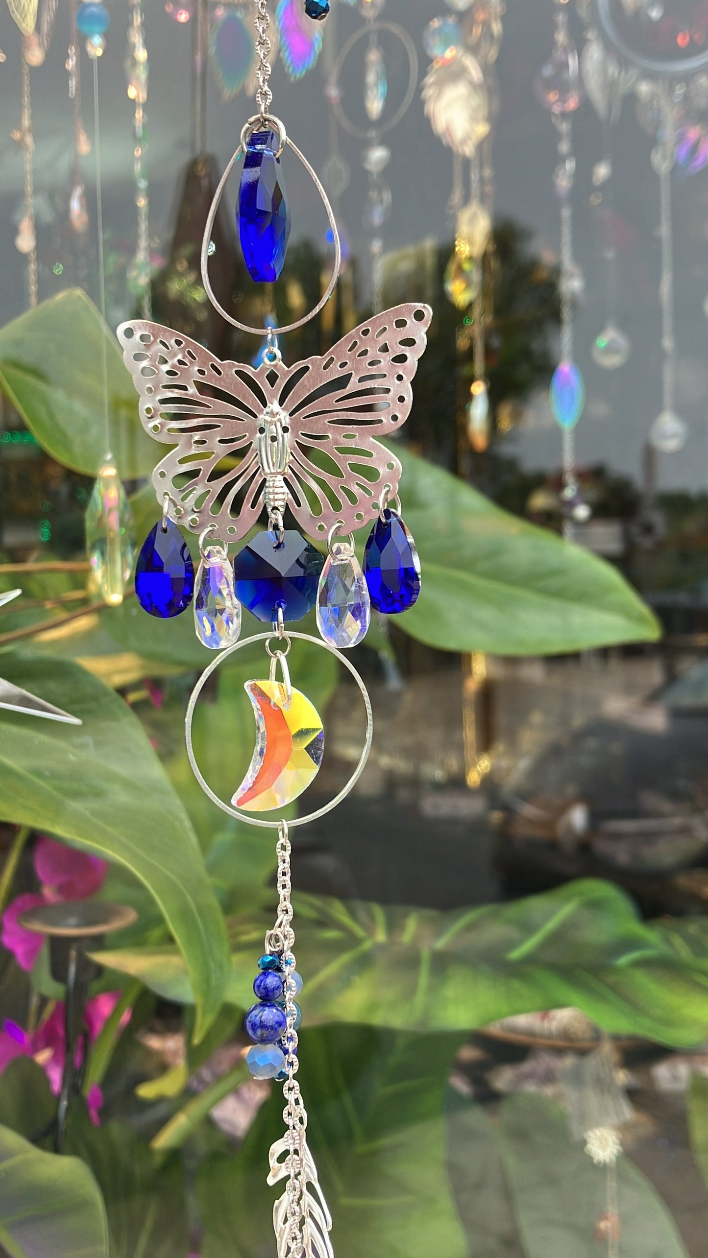 Regenbogen Schmetterling Lapislazuli Anti-Stress