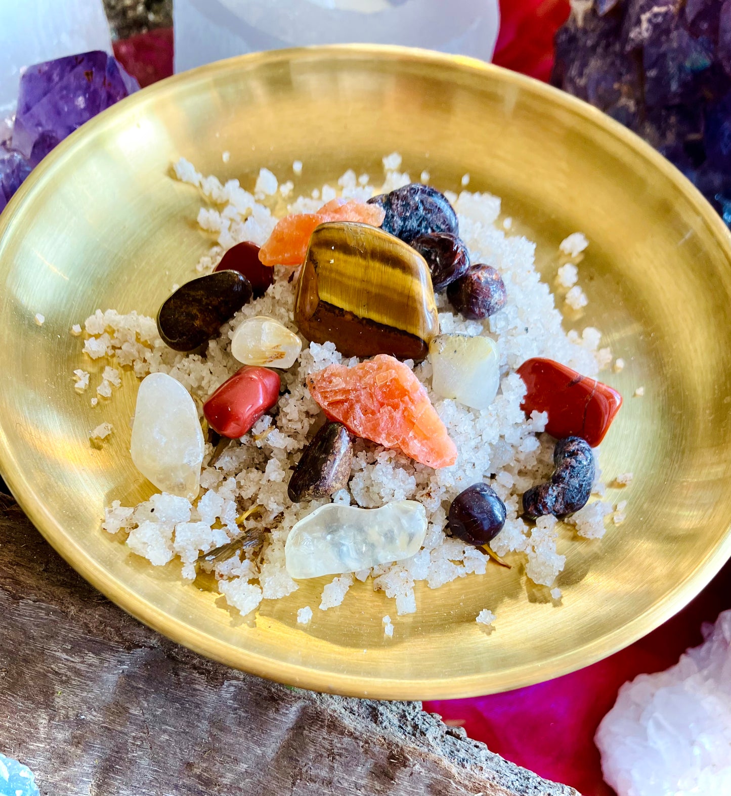 Magic salts revitalizing shower ritual