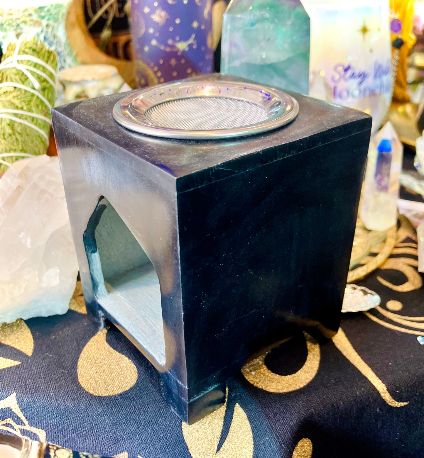 Black pentacle incense and resin burner