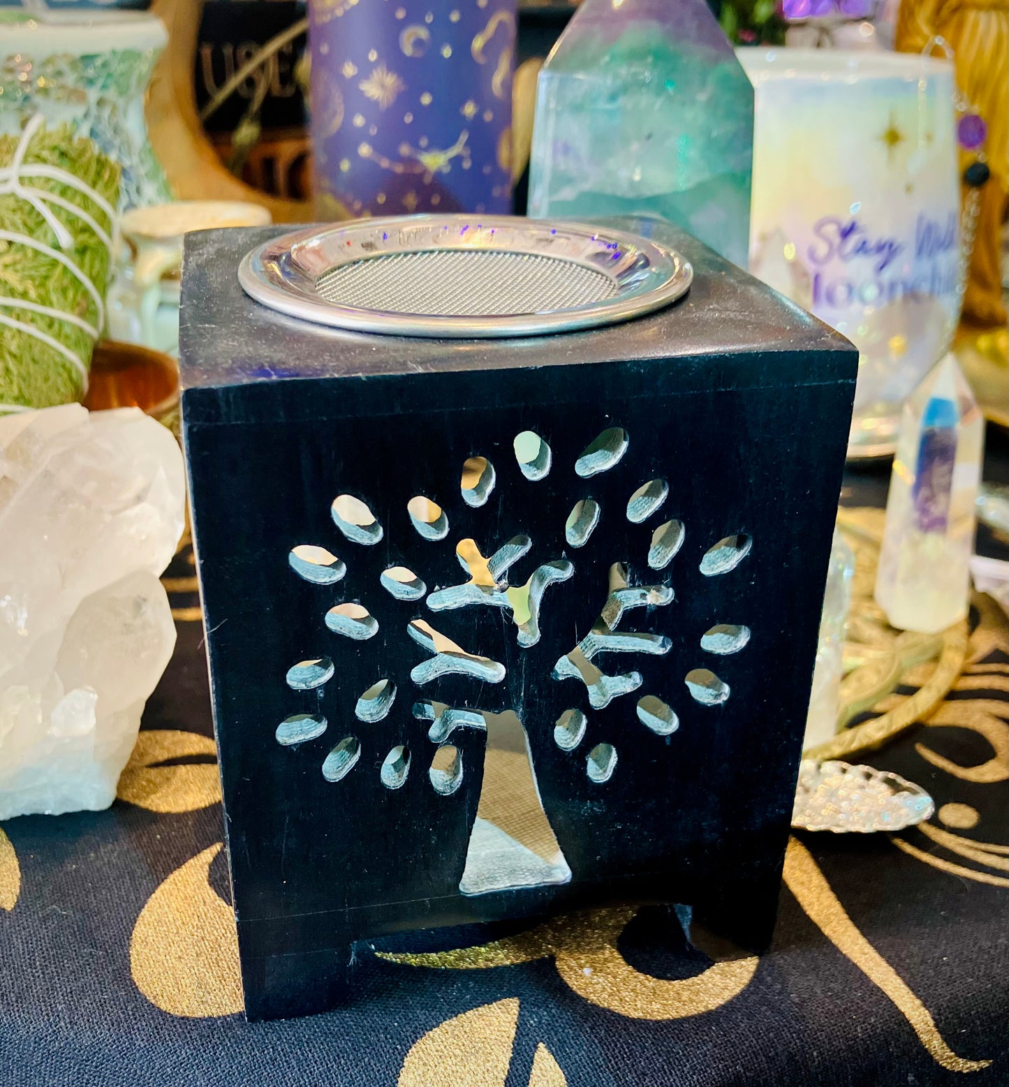 Black pentacle incense and resin burner