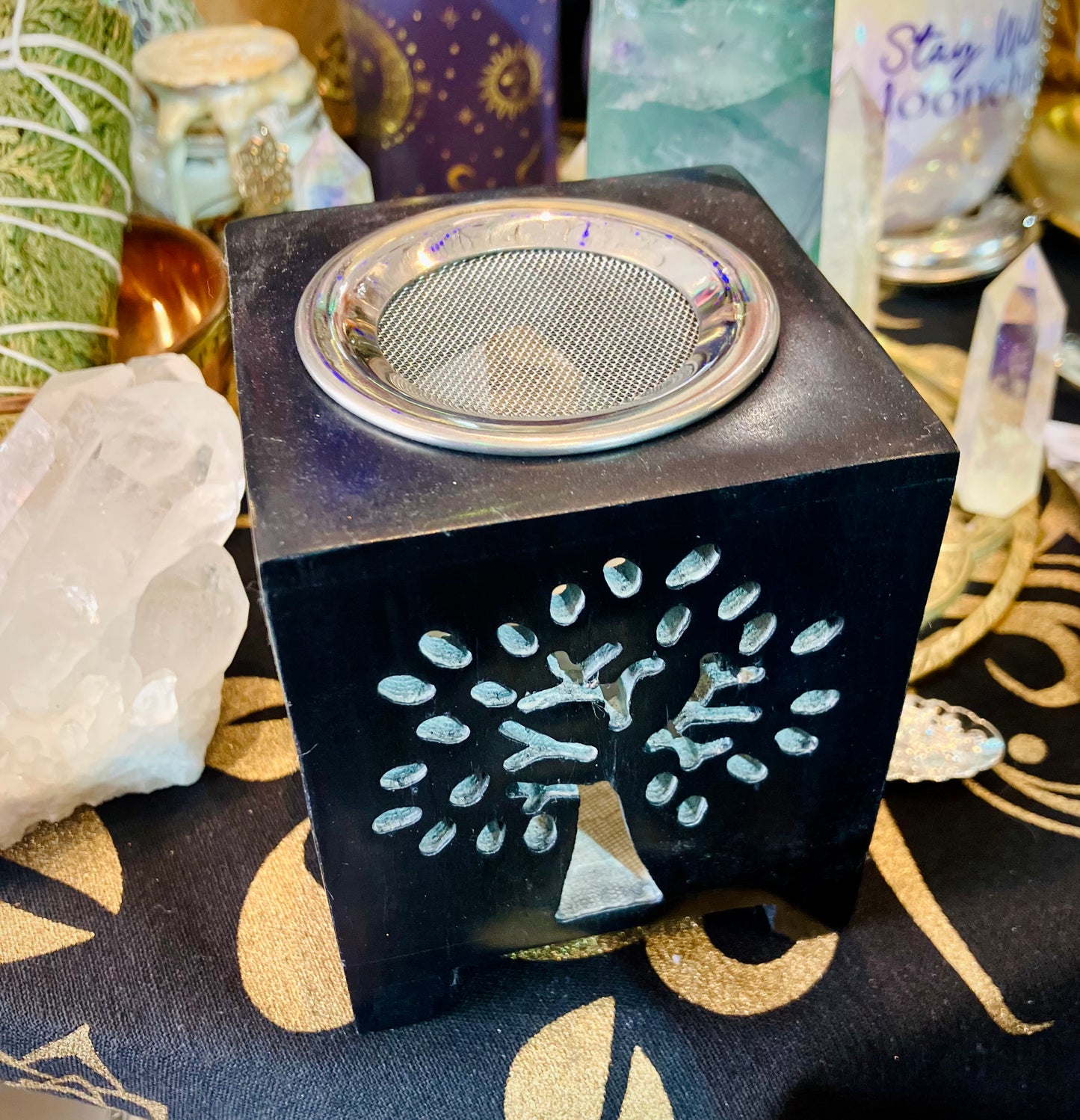 Black pentacle incense and resin burner
