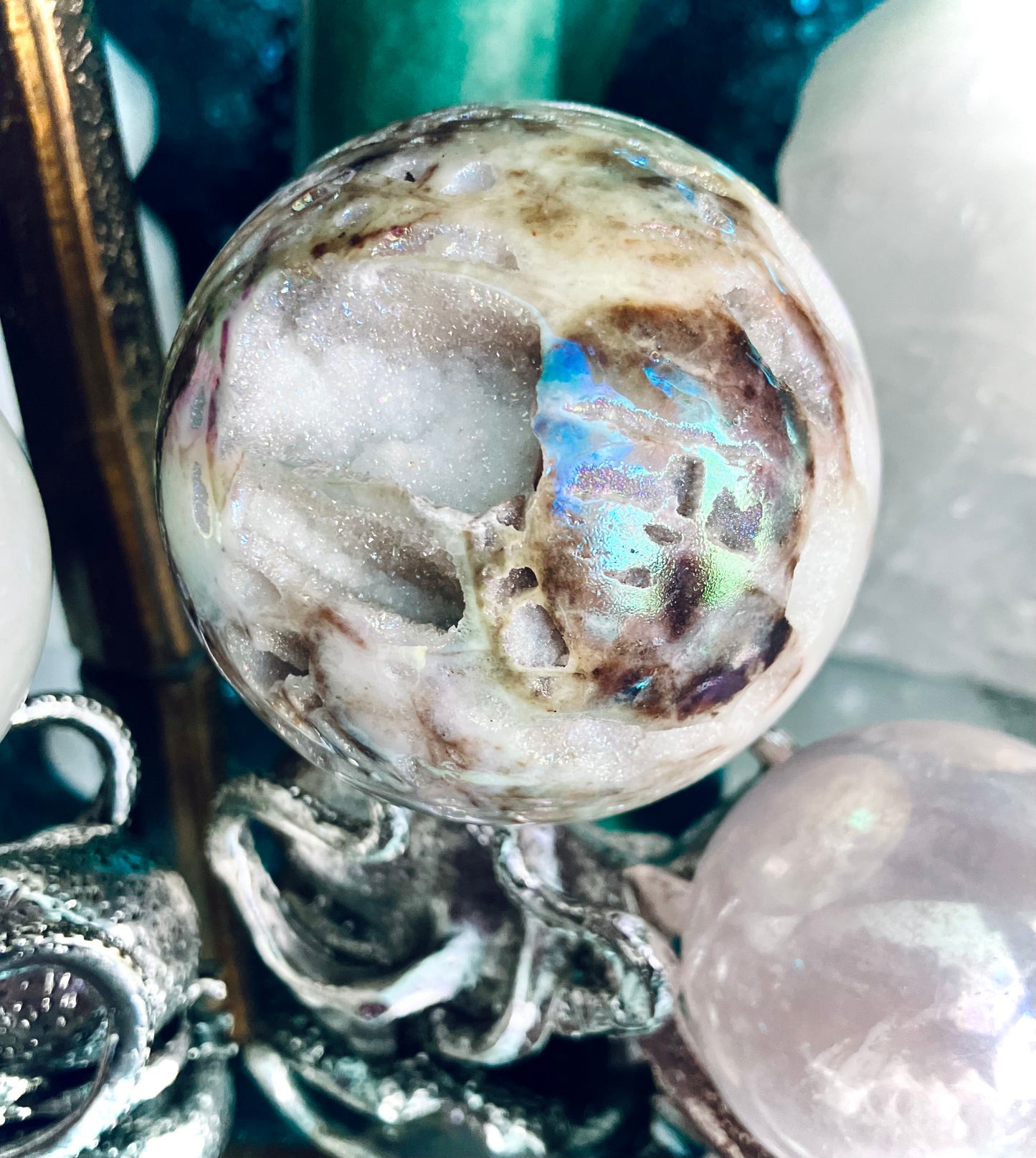Rock crystal sphere