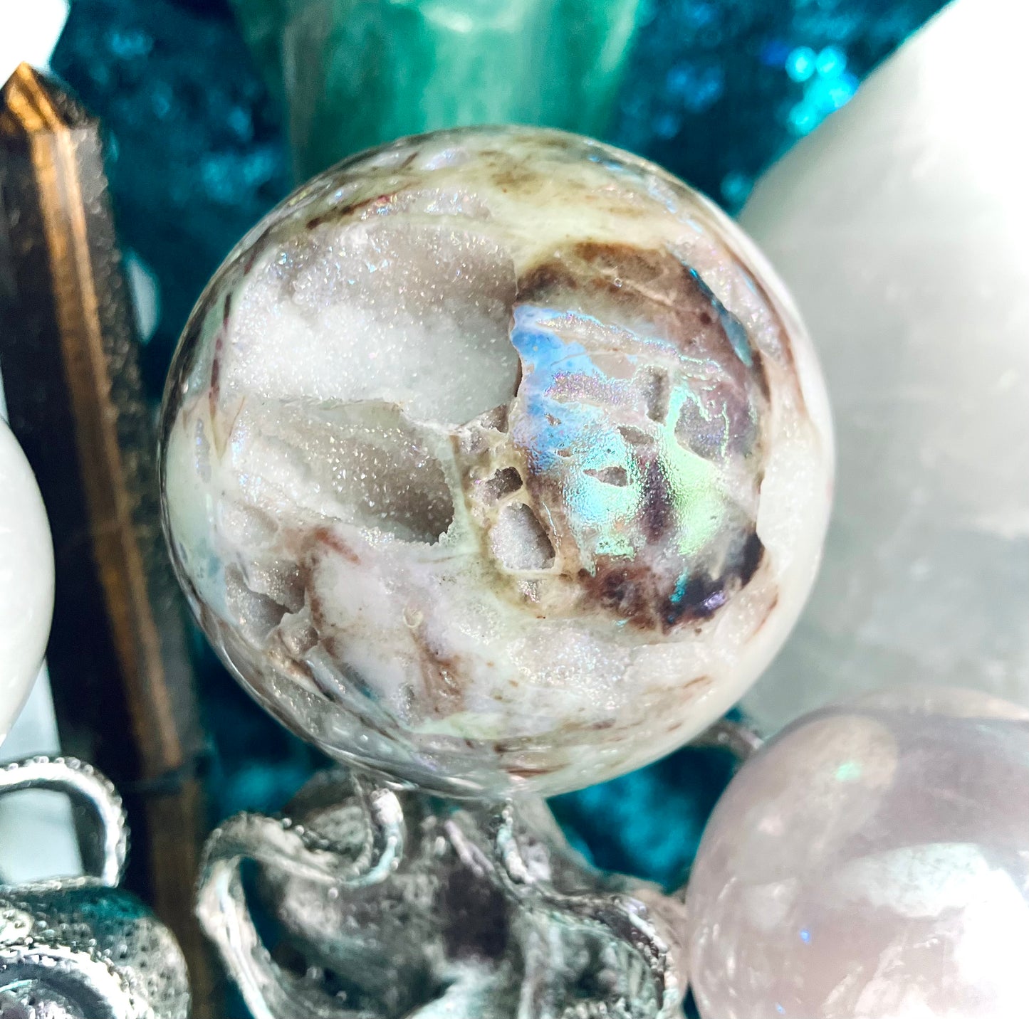 Rock crystal sphere
