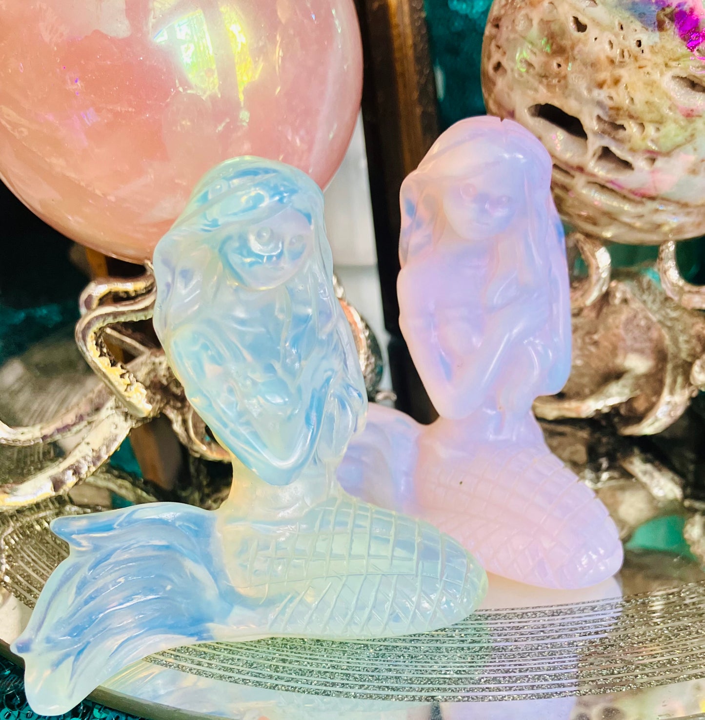 rose quartz or amethyst angel