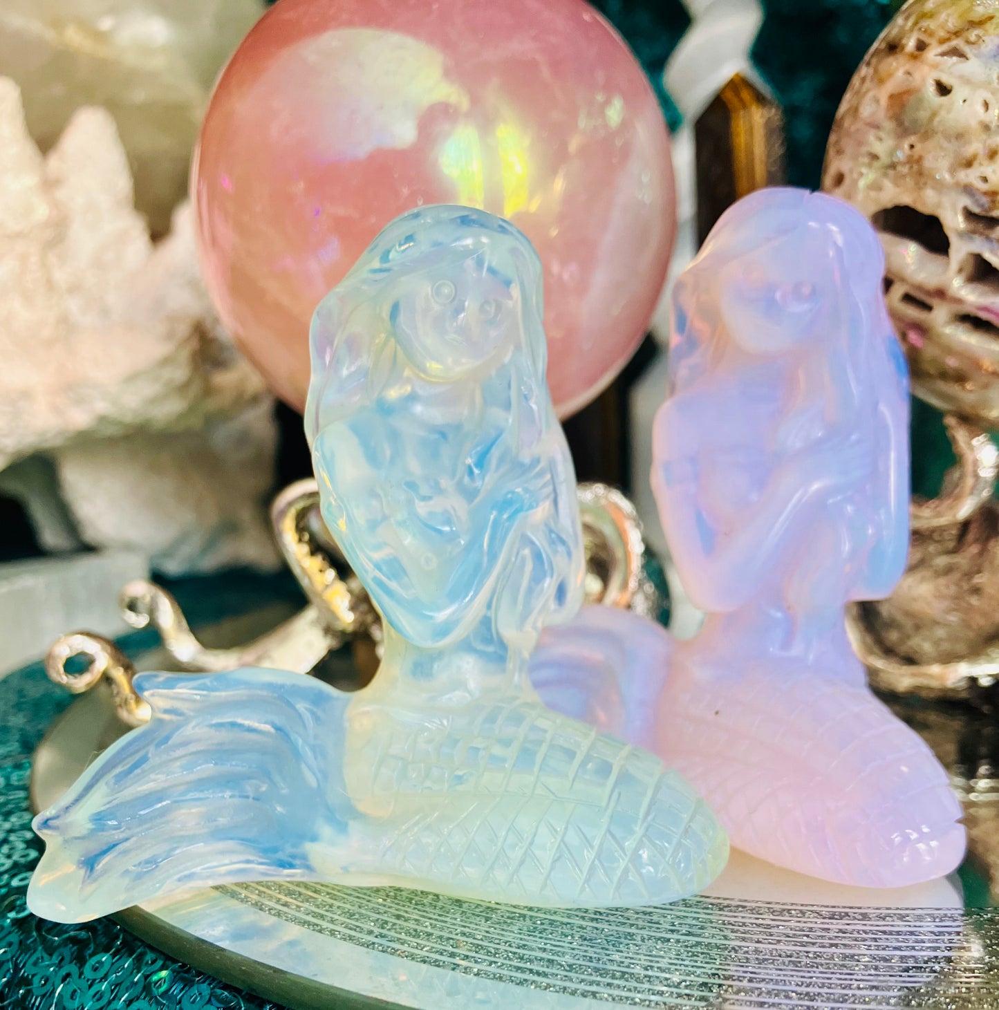 rose quartz or amethyst angel